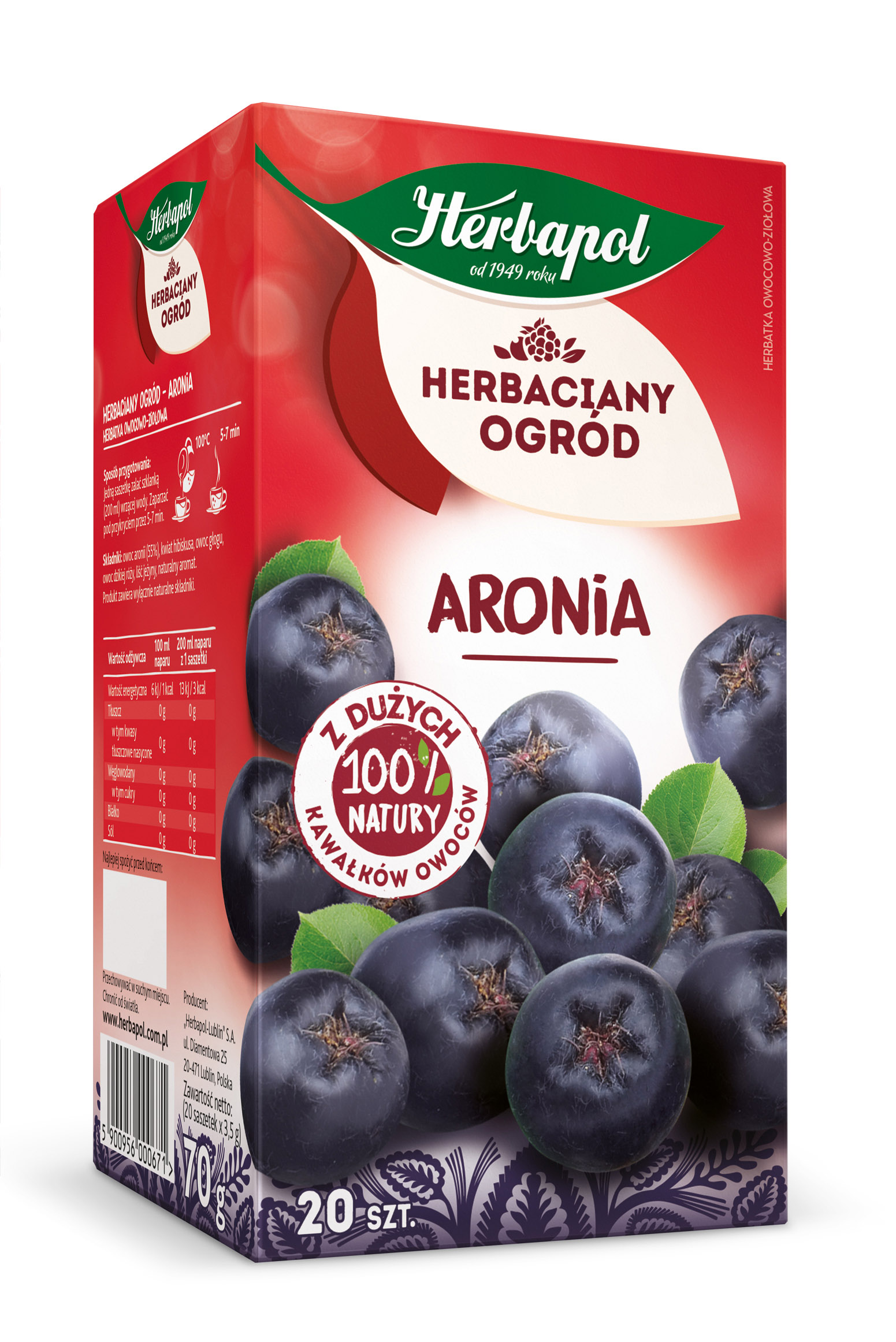 Herbapol Herbaciany Ogród Herbatka Owocowa Aronia 20Tb/70G