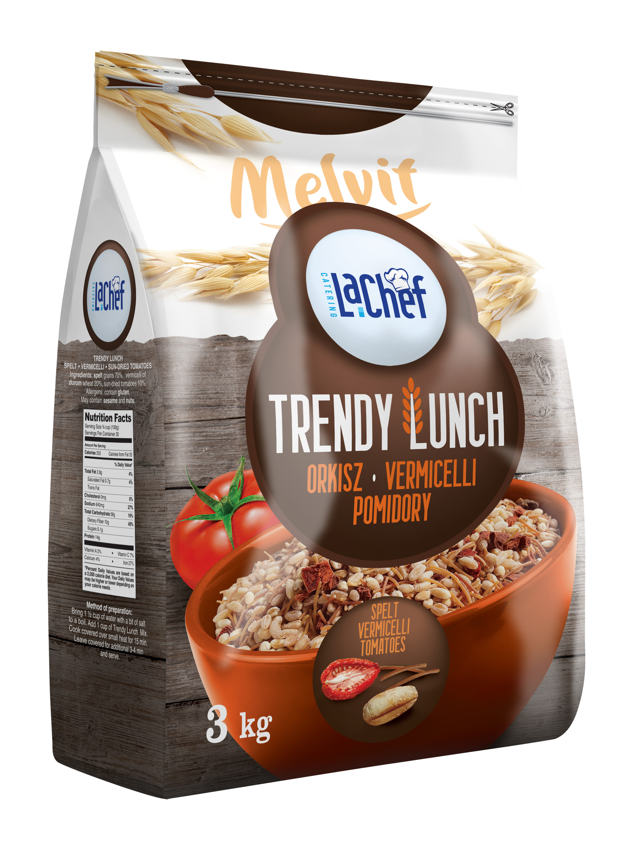 La Chef Trendy Lunch Orkisz, Vermicelli,Pomidory 3Kg