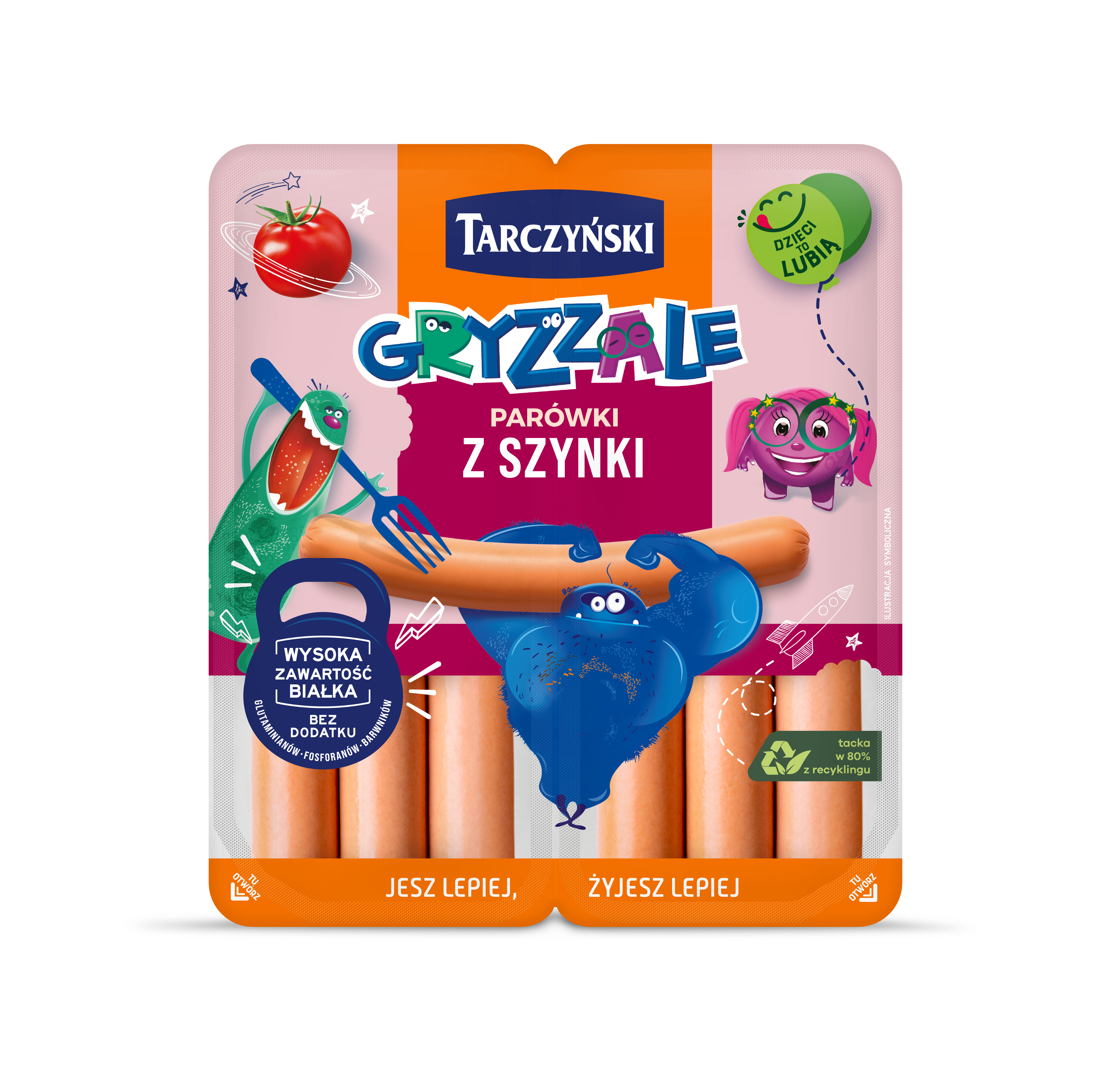 Gryzzale Parówki Z Szynki 200 G Tarczyński