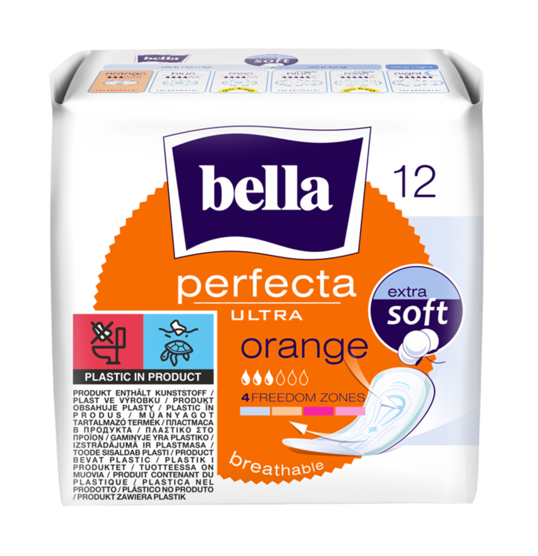 Podpaski Bella Perfecta Ultra Orange Extra Soft 12Szt.