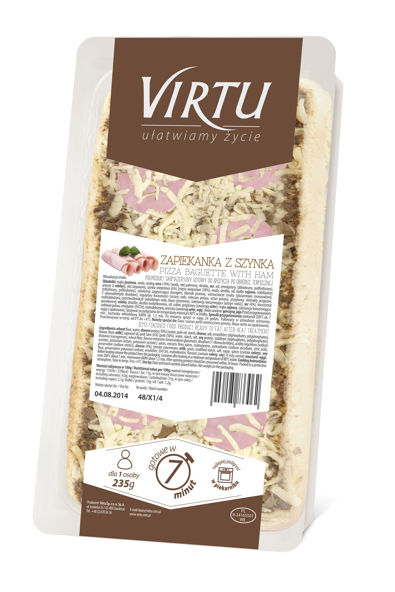 Zapiekanka Z Szynką 235G Virtu