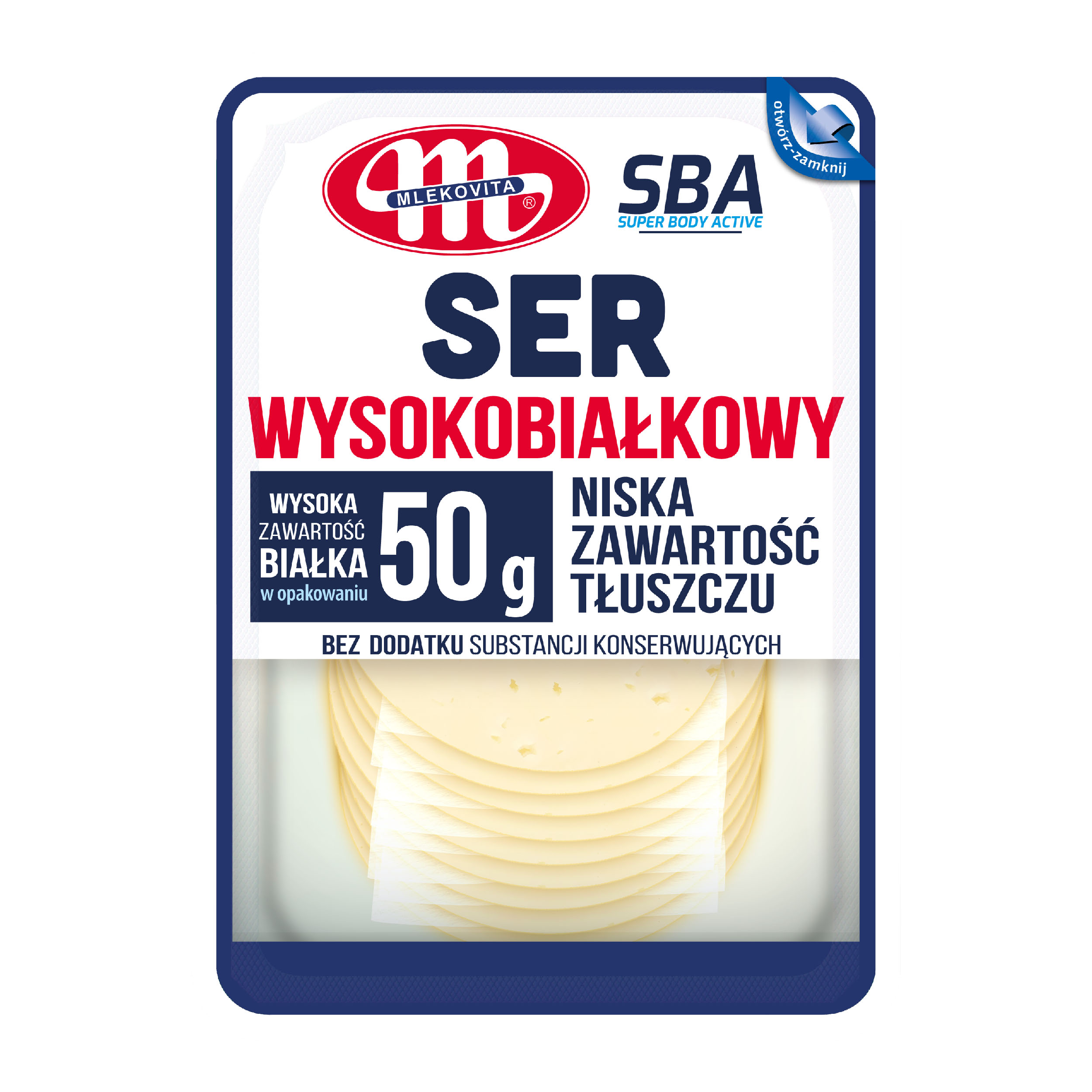 Mlekovita Sba Ser Wysokobiałkowy Plastry 140G