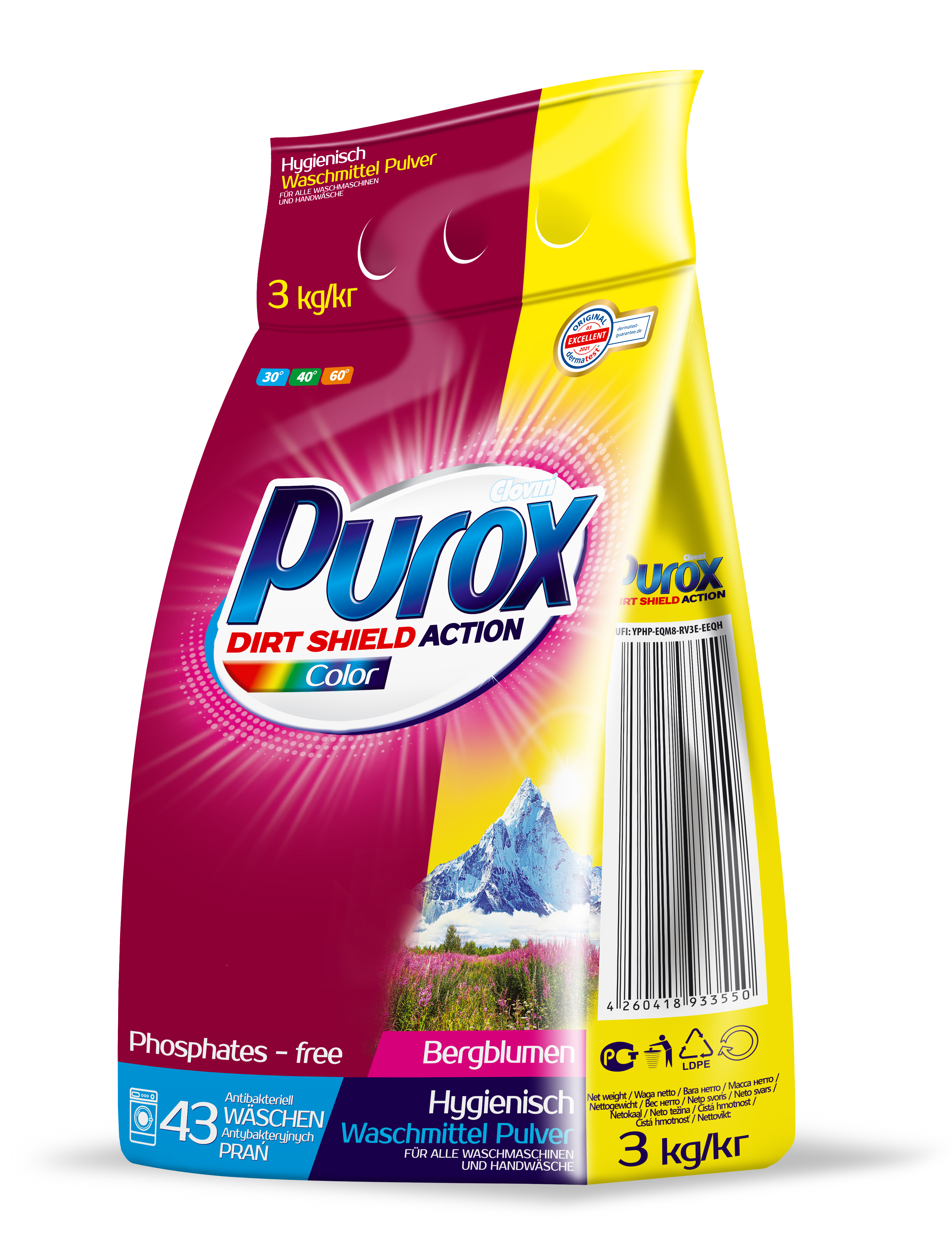 Purox Dirt Shield Action Color 3Kg