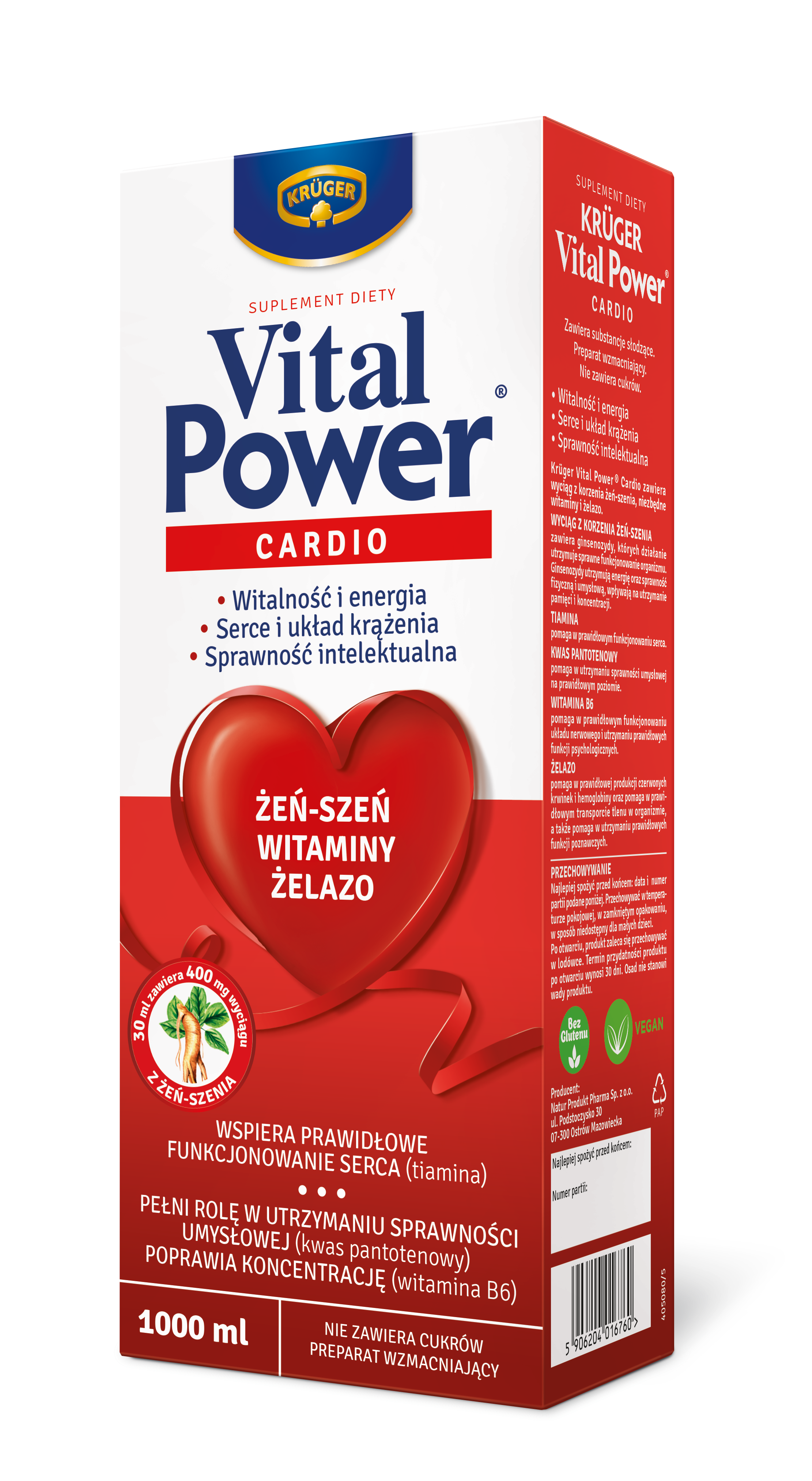 Kruger Vital Power Tonik Cardio, 1000Ml