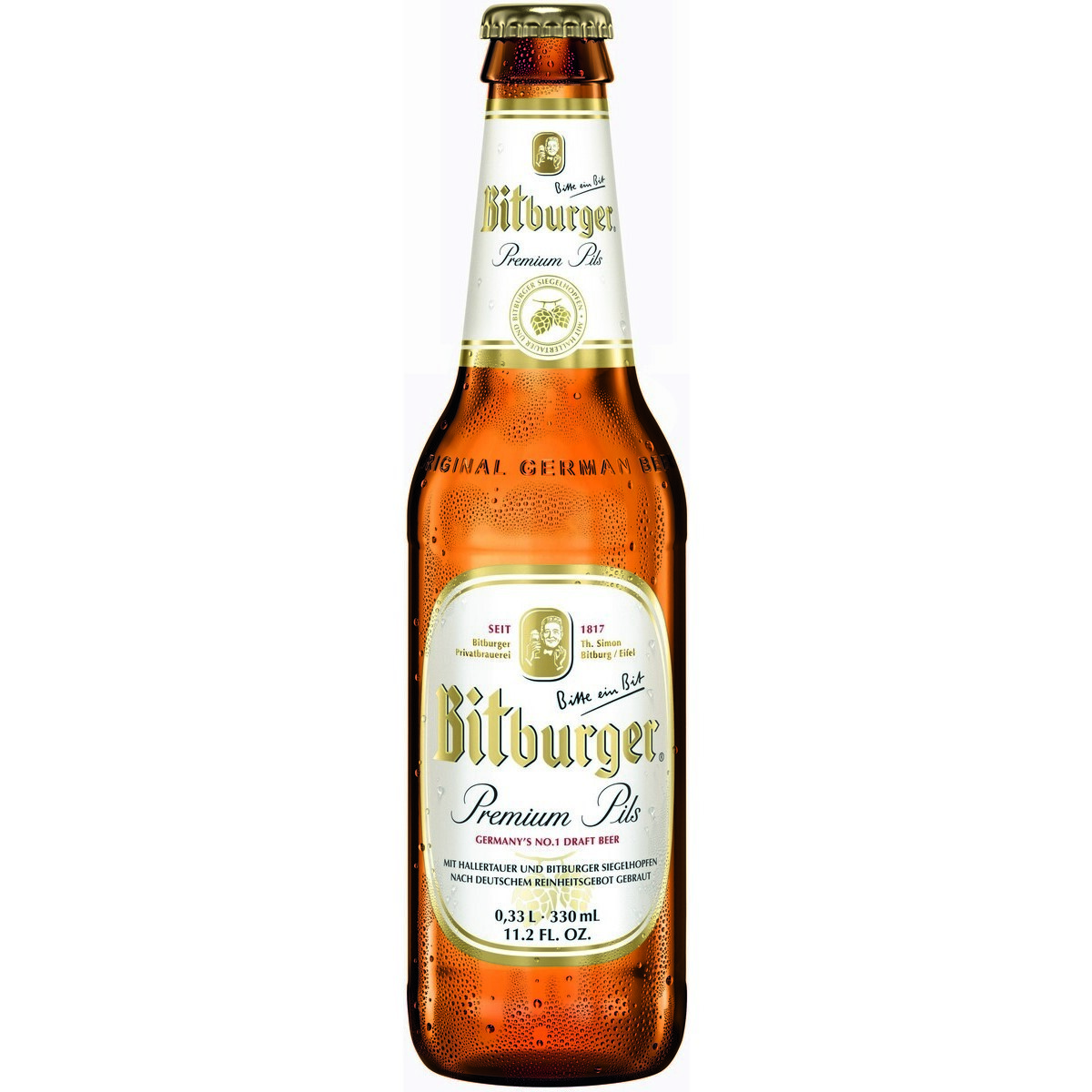 Piwo Bitburger Premium Pils 4,8% 330 Ml Butelka Bezwrotna