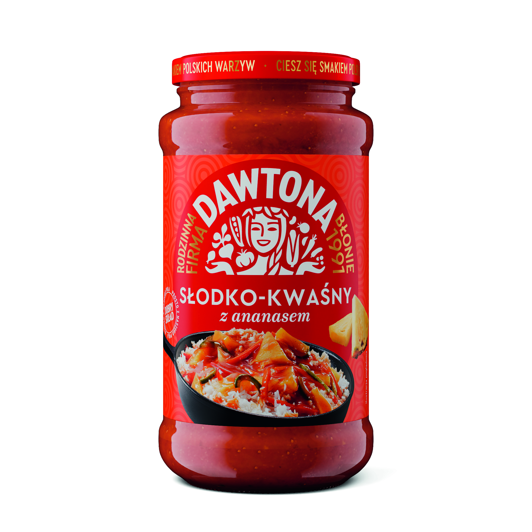 Sos Słodko-Kwaśny Z Ananasem 520G Dawtona