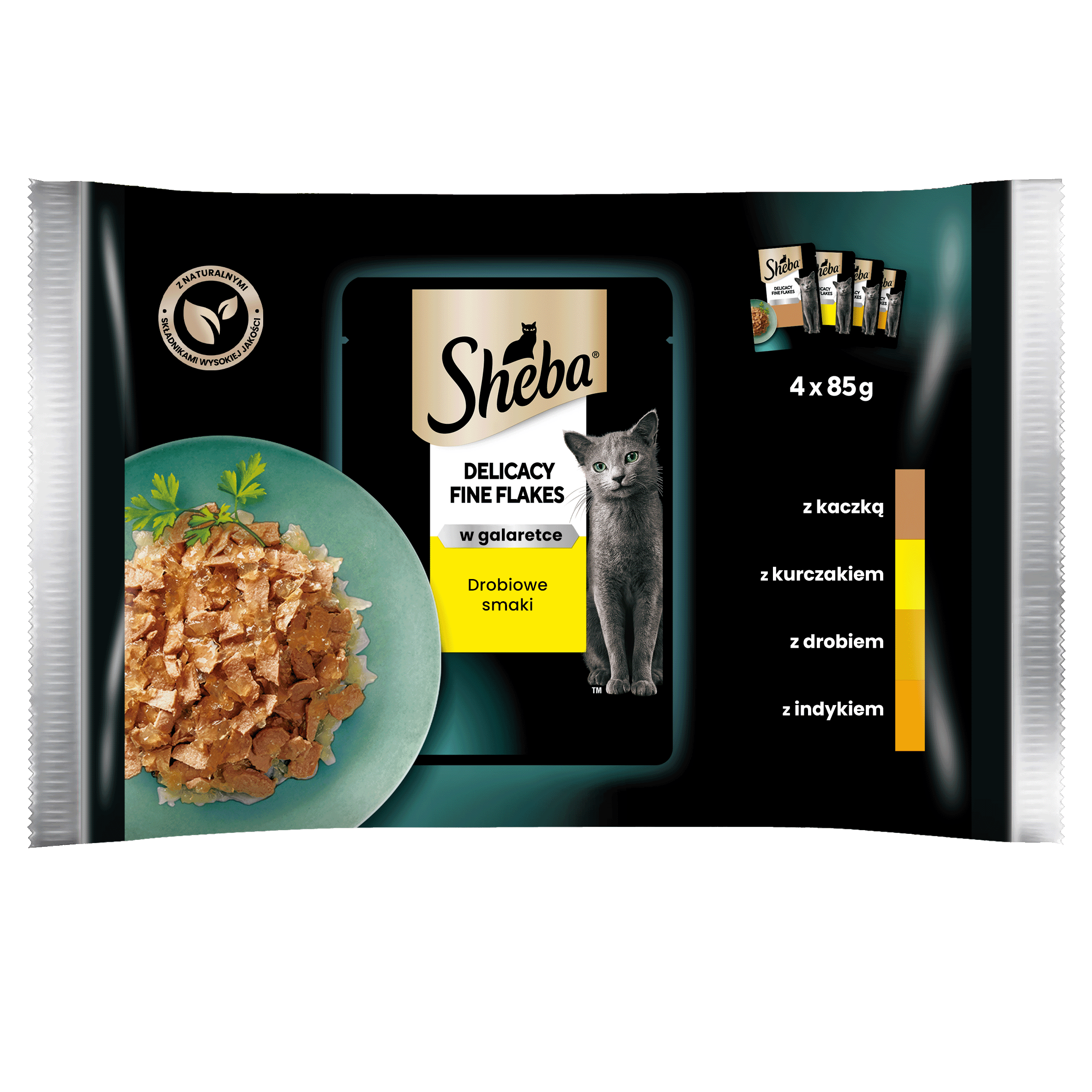 Sheba Delicacy In Jelly Drobiowe Smaki 4*85G