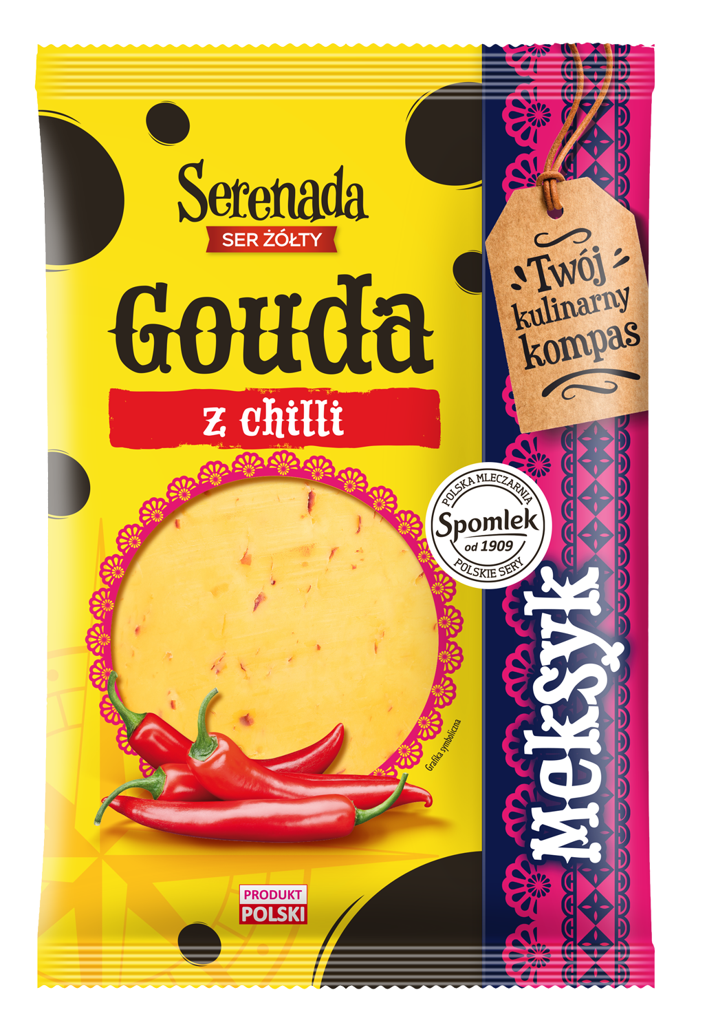 Ser Serenada Kulinarny Kompas Gouda Z Chilli Plastry 135G