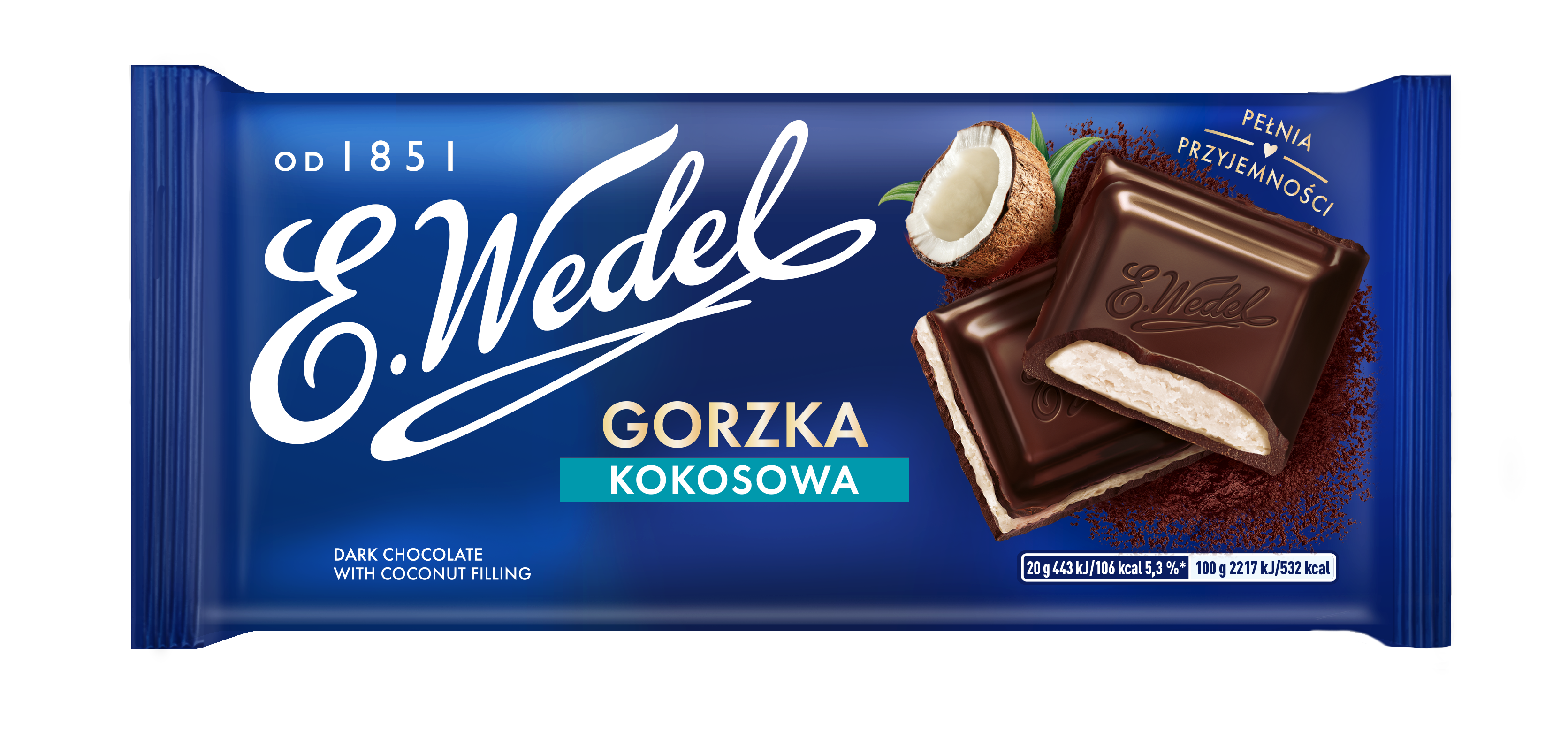 E. Wedel Czekolada Gorzka Kokosowa 100G