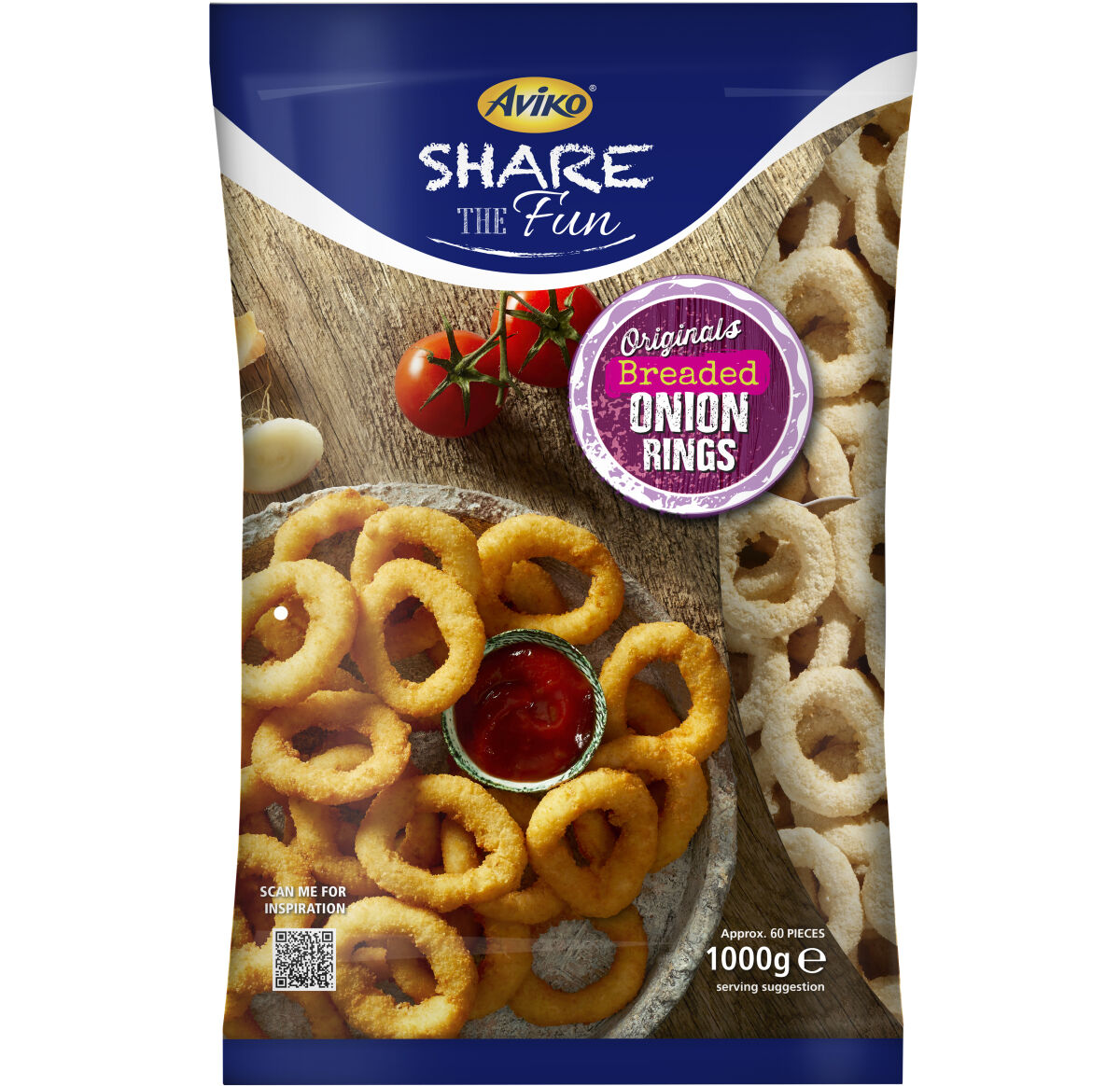Aviko Breaded Onion Rings Krążki Cebulowe 1Kg