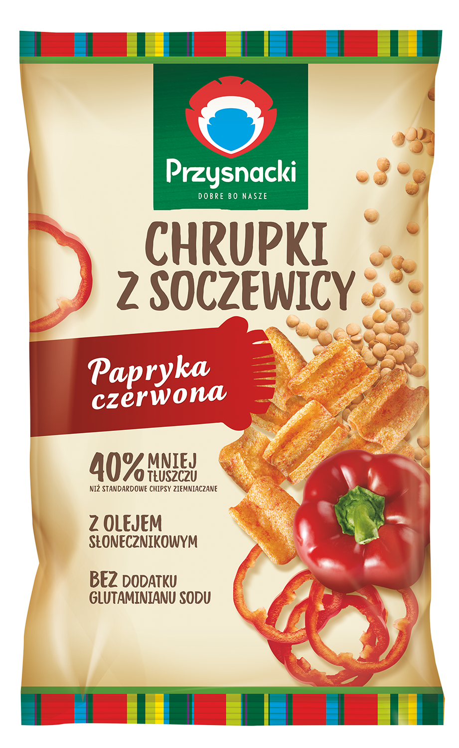 Przysnacki Chrupki Z Soczewicy Papryka Czerwona 80G