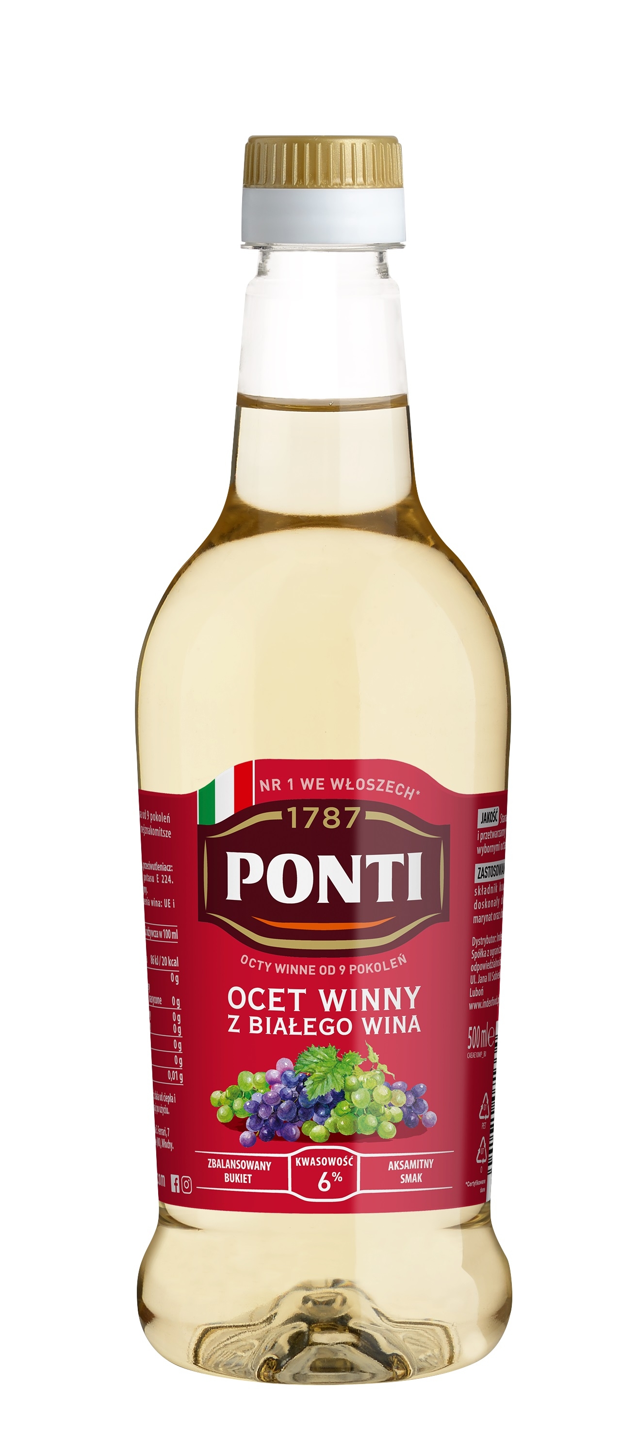 Ocet Winny Biały Ponti 500Ml