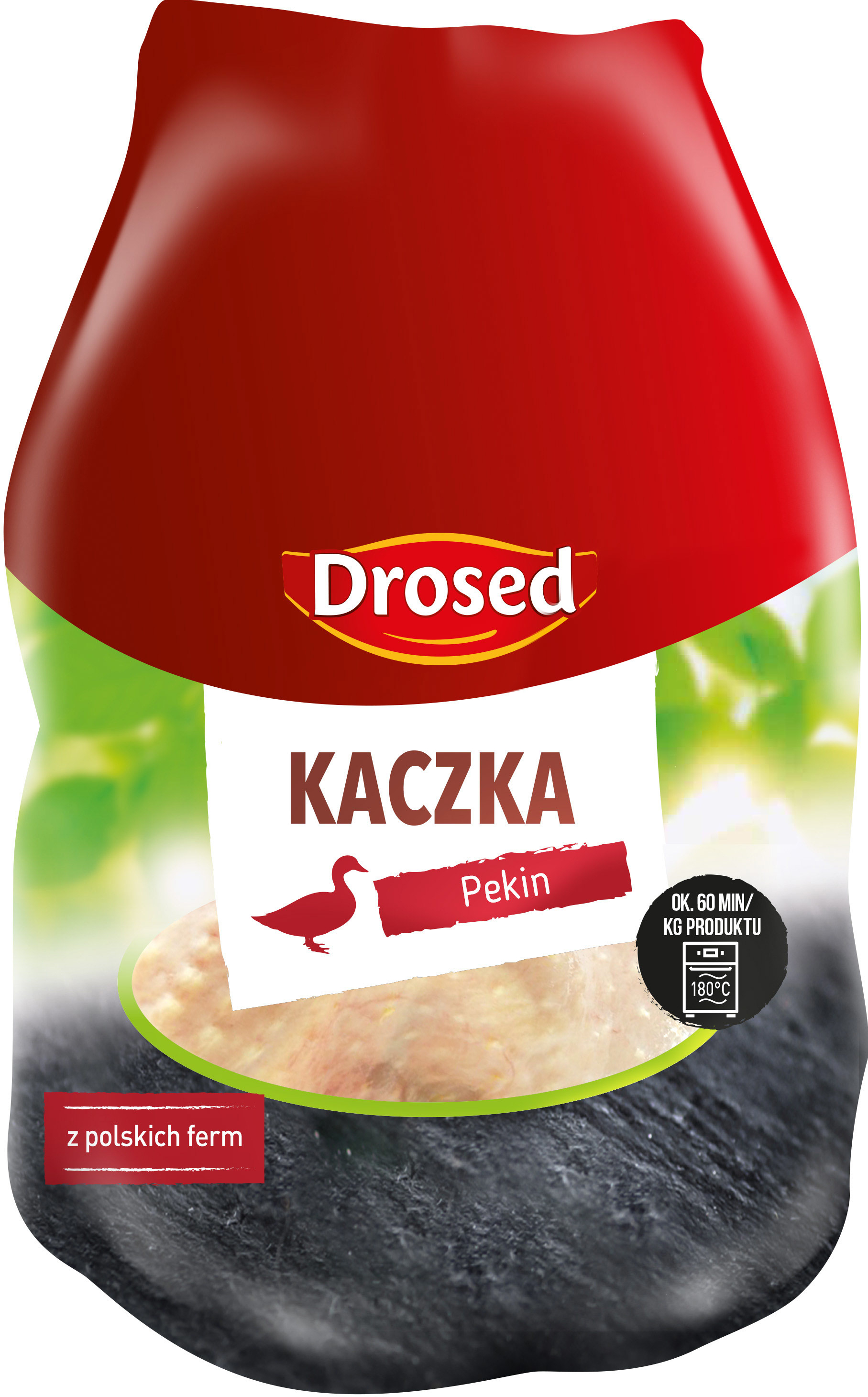Drosed Kaczka Pekin Bez Podrobów Bez Szyi Klasa A Kaliber Ok. 2,4 Kg Produkt Głęboko Mrożony