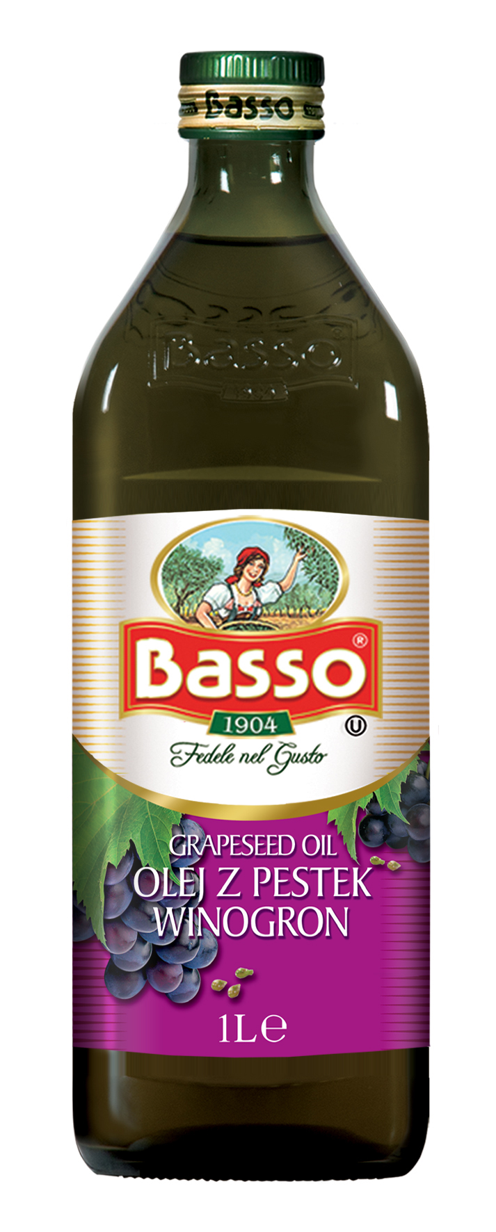 Basso Olej Z Pestek Winogron 1,0 L