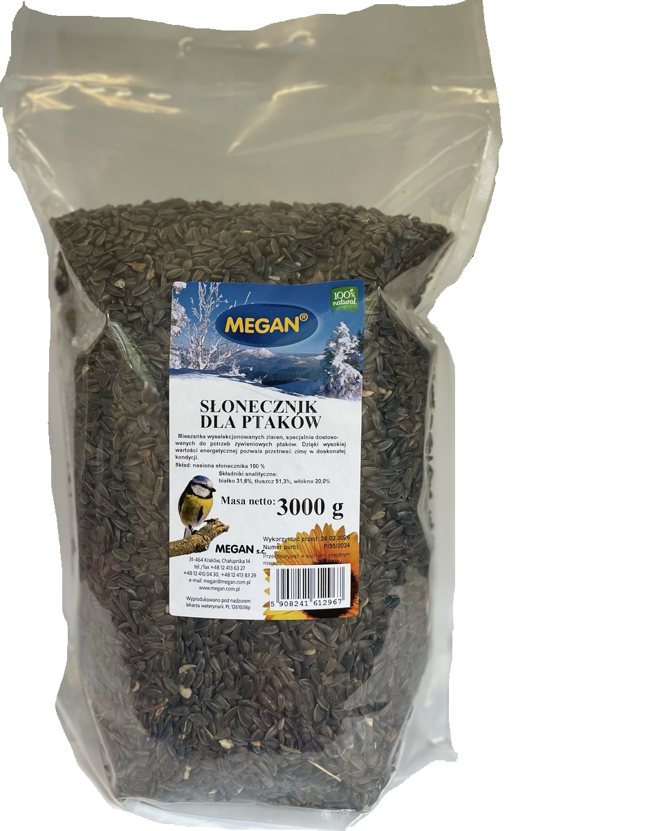 Megan Słonecznik Czarny 3 Kg