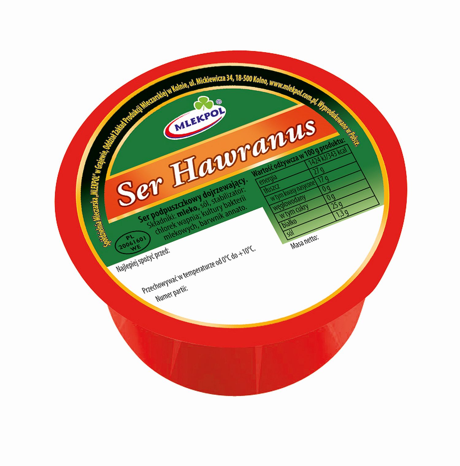 Ser Hawranus 350G Stała Waga Mlekpol