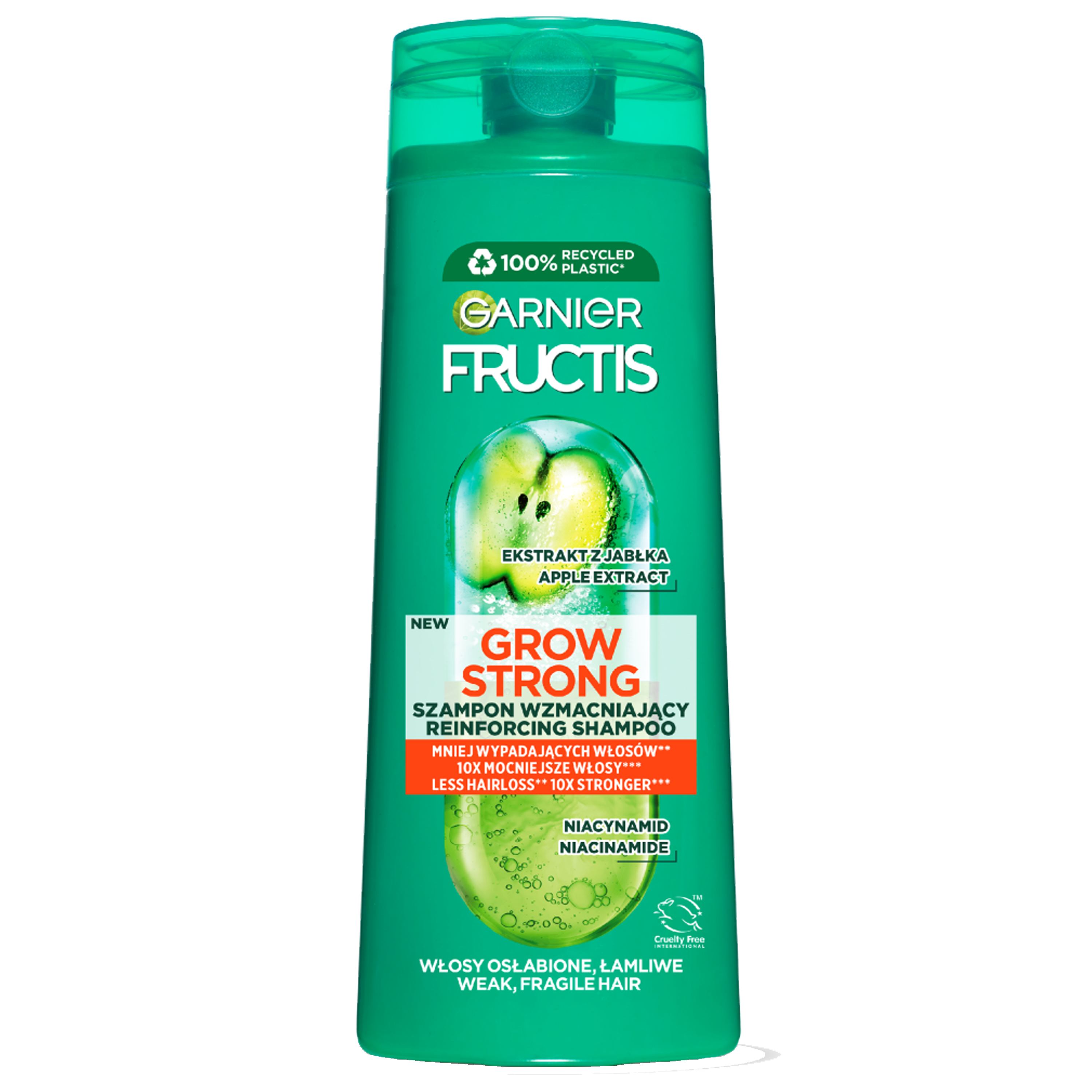 Garnier Fructis Grow Strong Szampon Wzmacniający Do Włosów Osłabionych I Łamliwych 400 Ml