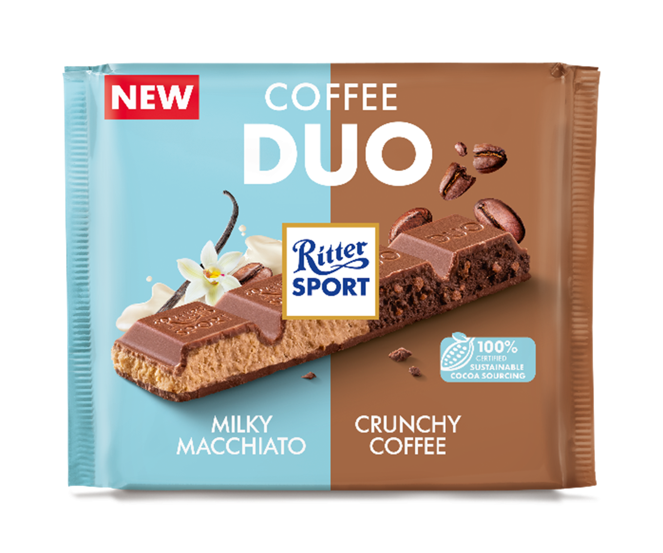 Ritter Sport Czekolada Mleczna Duo Coffee 218G