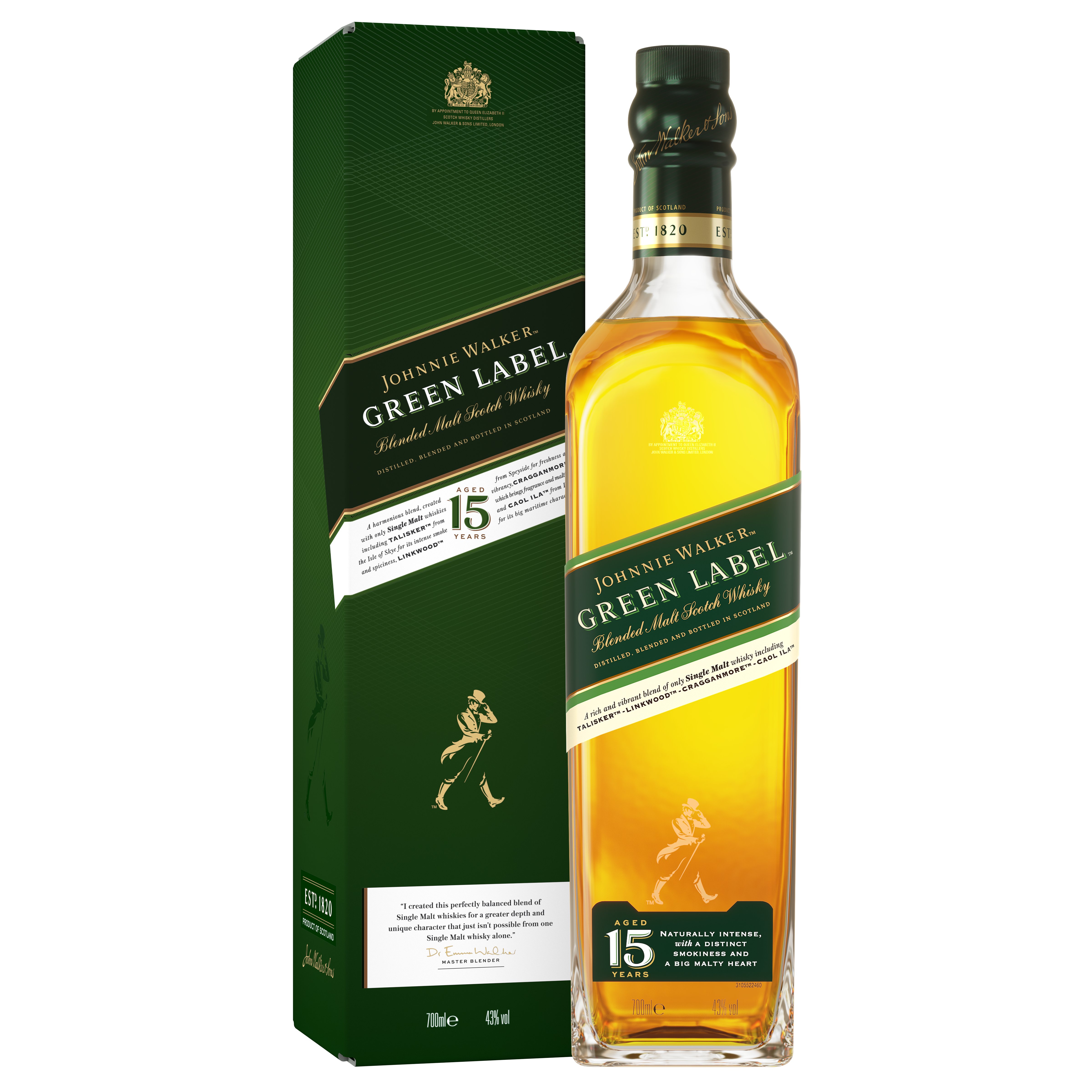 Whisky Johnnie Walker Green Label 43% 700Ml