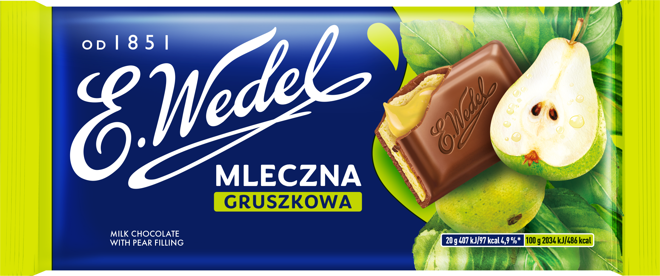 E.Wedel Czekolada Mleczna Gruszkowa 100G