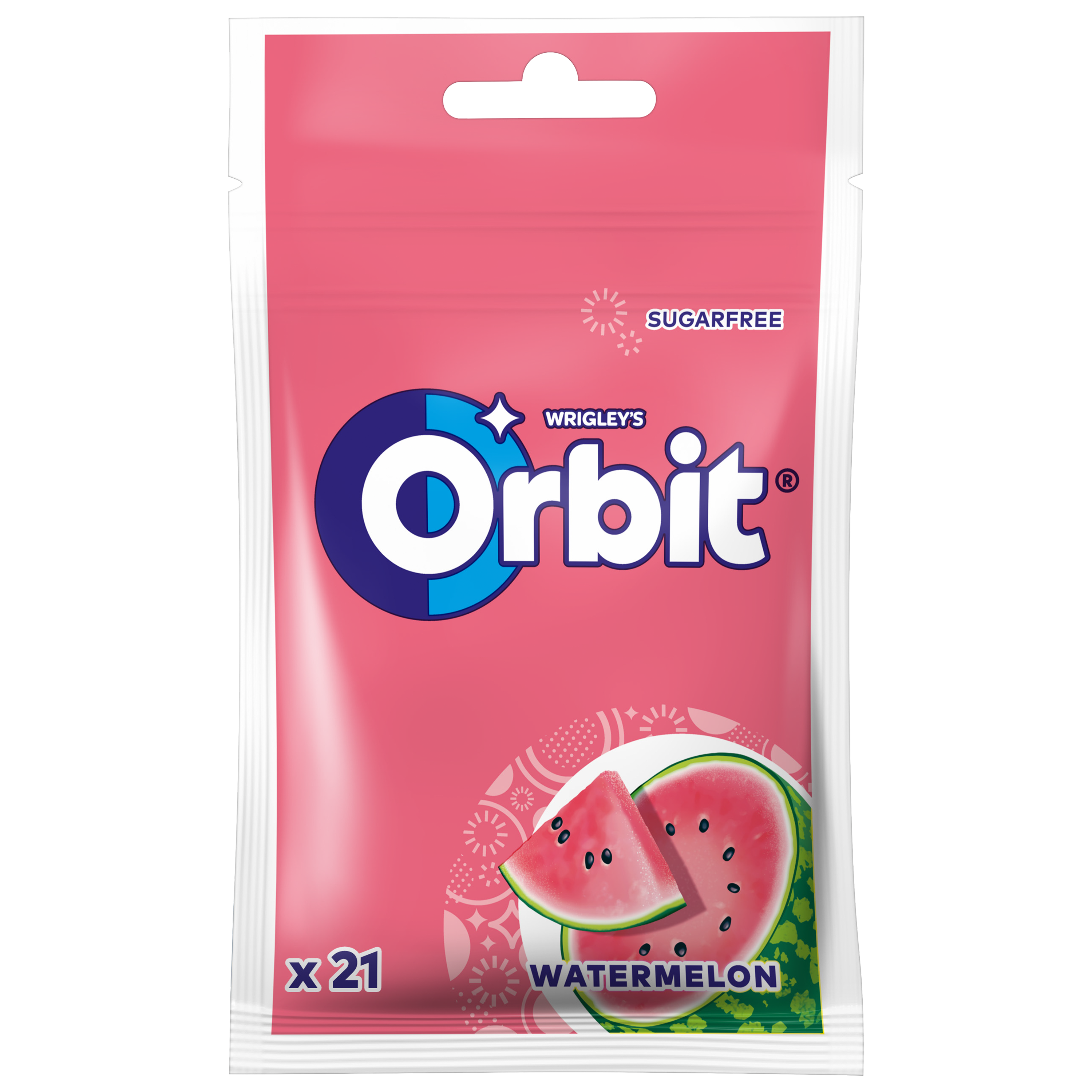 Orbit Watermelon Guma Do Żucia Bez Cukru 29 G (21 Drażetek)