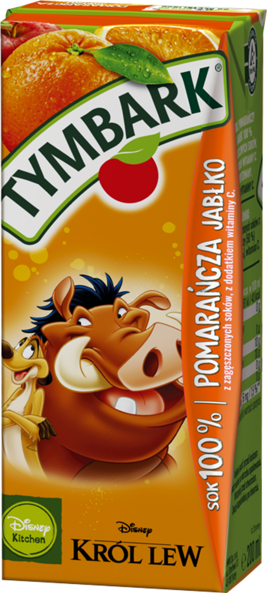 Tymbark Sok 100% Pomarańcza Jabłko 200 Ml