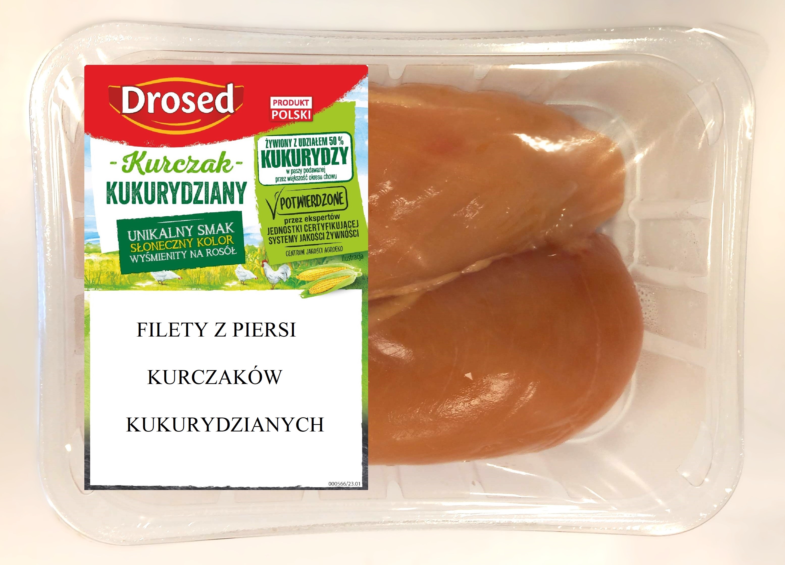 Filet Z Kurczaka Kukurydzianego Drosed Tacka Około 0,5Kg