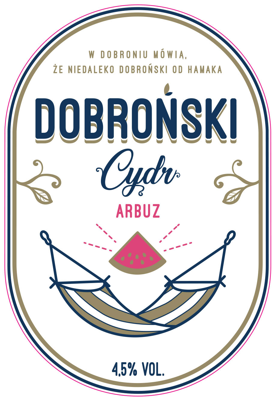 Dobroński Cydr Arbuzowy 4,5 % Alk. 0,75 L
