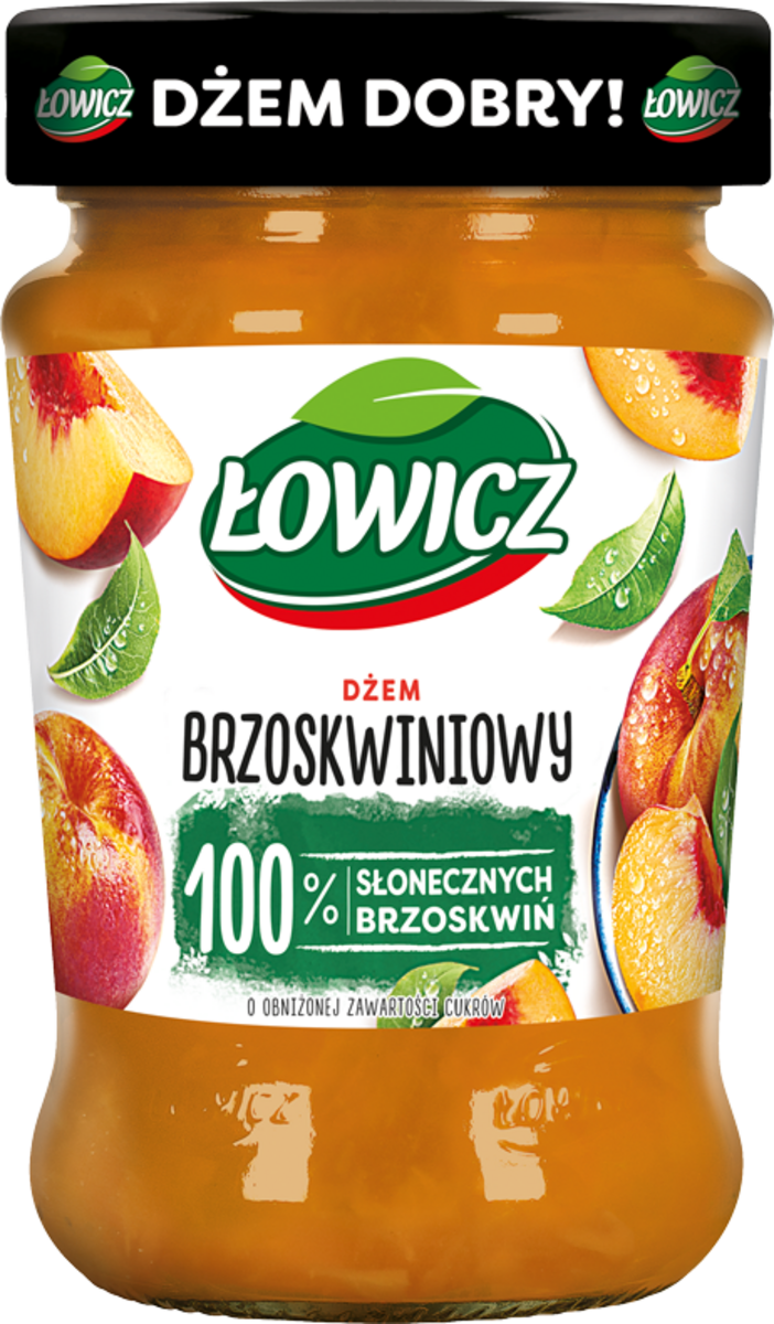 Łowicz Dżem Brzoskwiniowy O Obniżonej Zawartości Cukrów 280 G