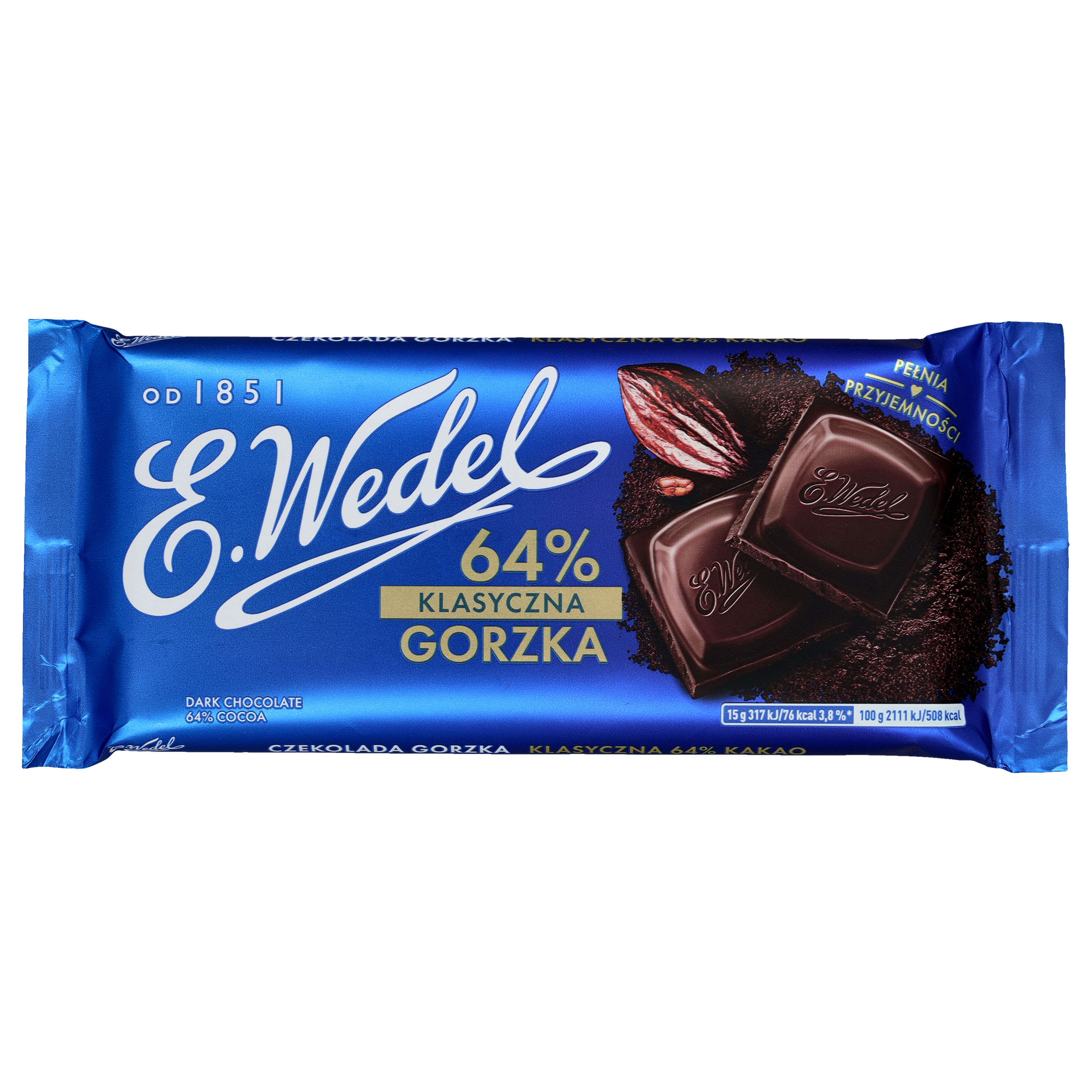 E.Wedel Czekolada Gorzka Klasyczna 64% Kakao 90G