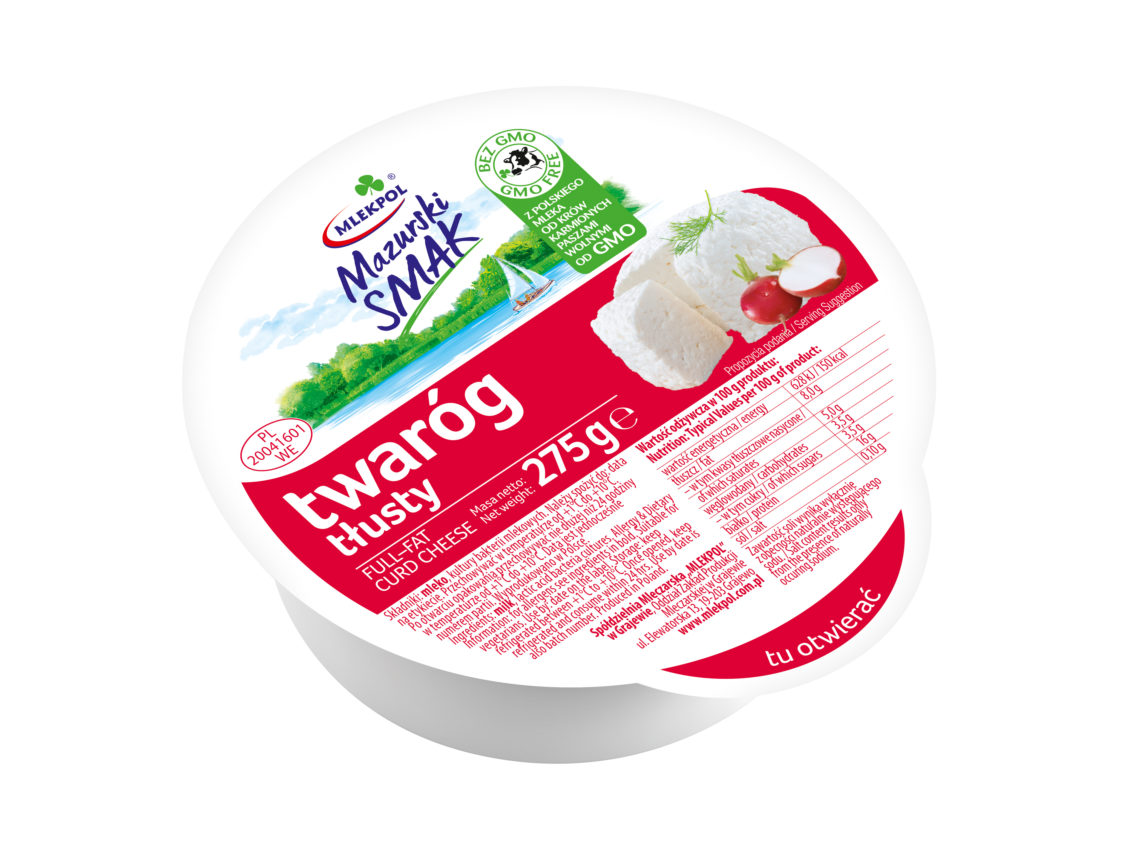 Twaróg Mazurski Smak Tłusty 275G