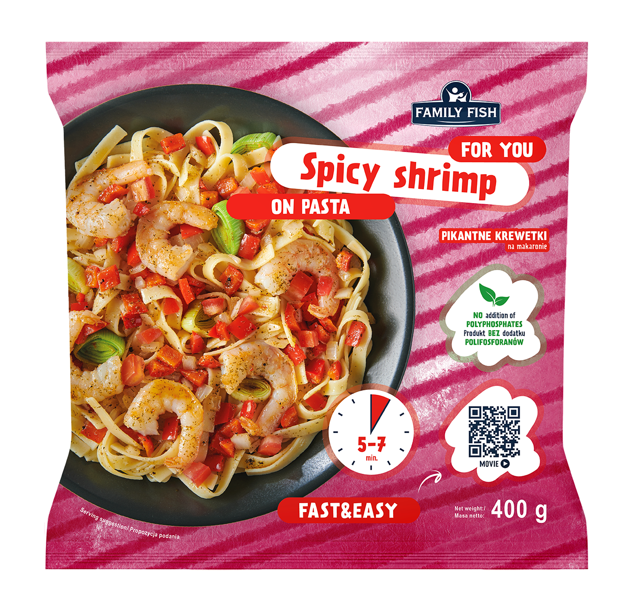 Spicy Shrimp Pikantne Krewetki Na Makaronie, 400G Family Fish