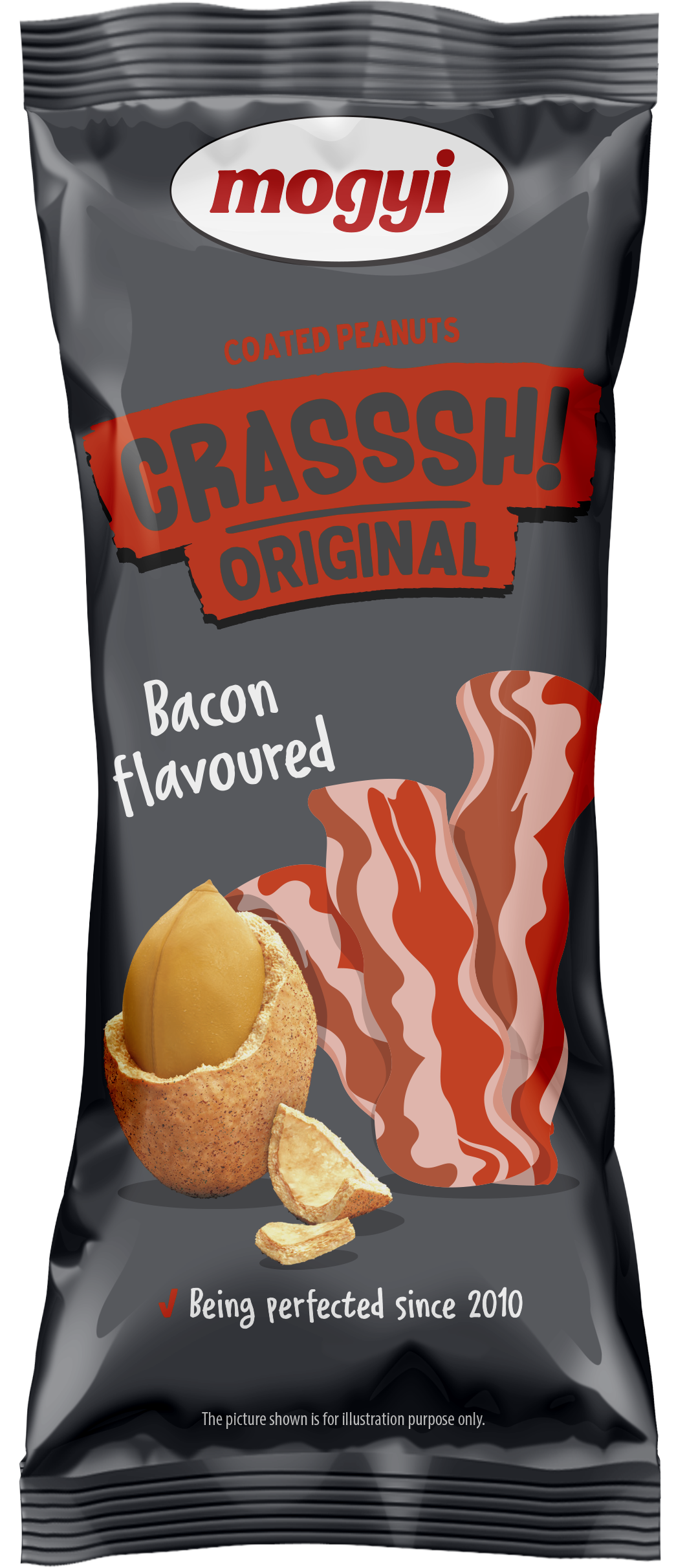 Crasssh Original - Orzeszki Ziemne W Skorupce O Smaku Bekonu 60G Mogyi