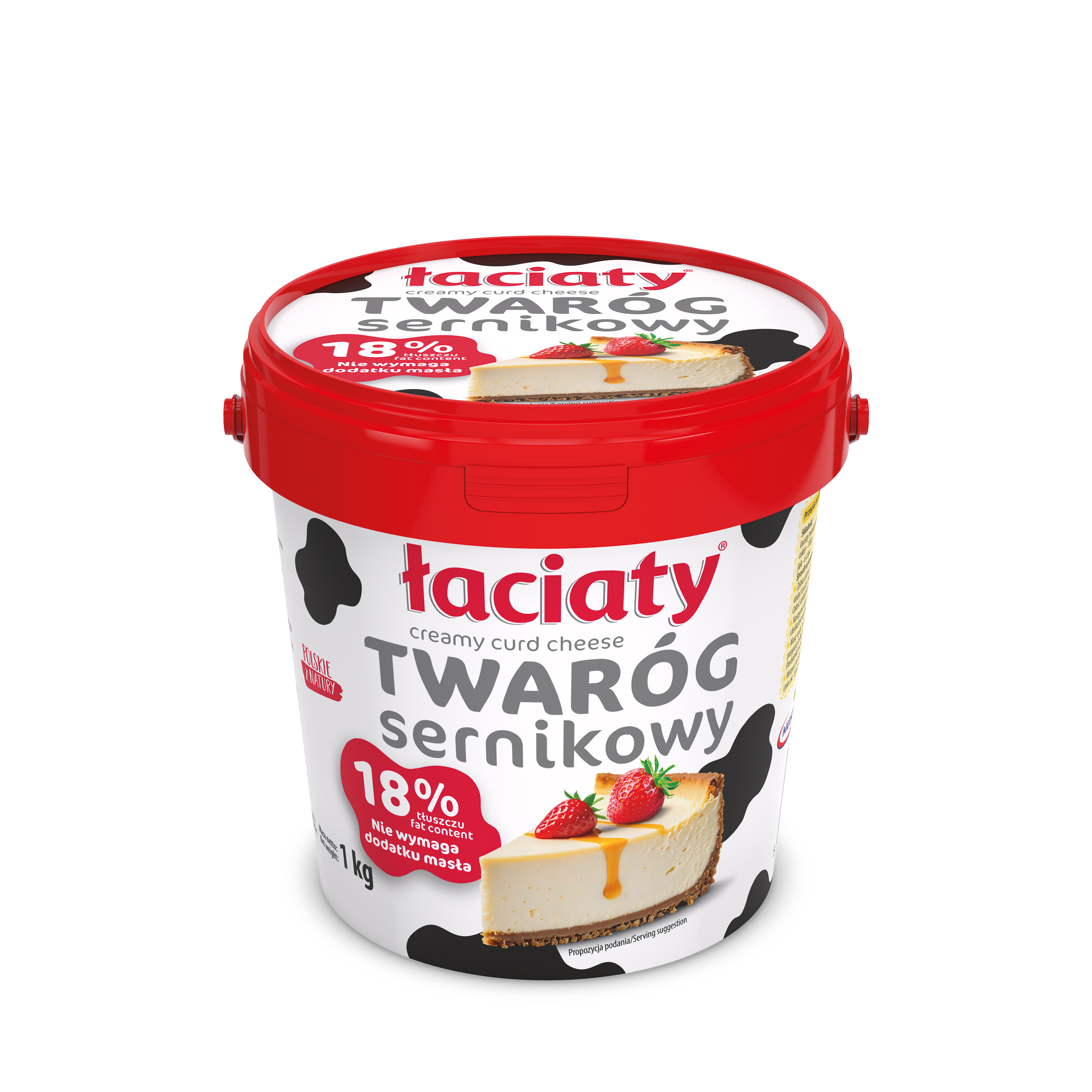 Twaróg Sernikowy Łaciaty 18% Mlekpol 1Kg