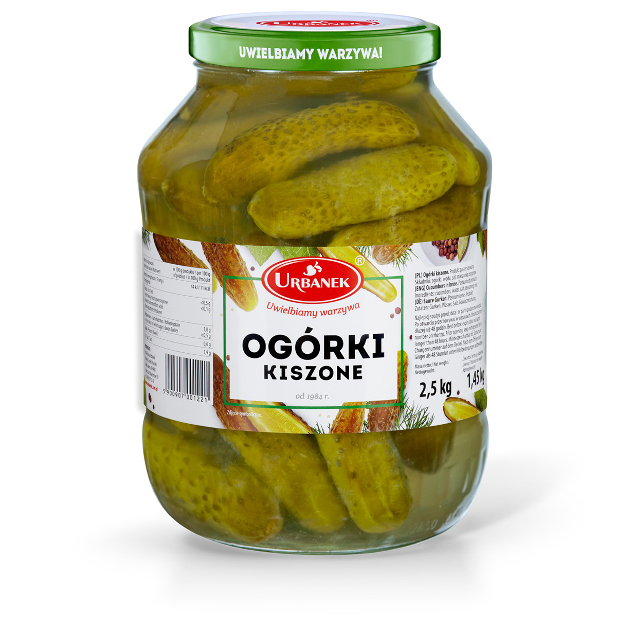 Ogórki Kiszone 2,5Kg Urbanek