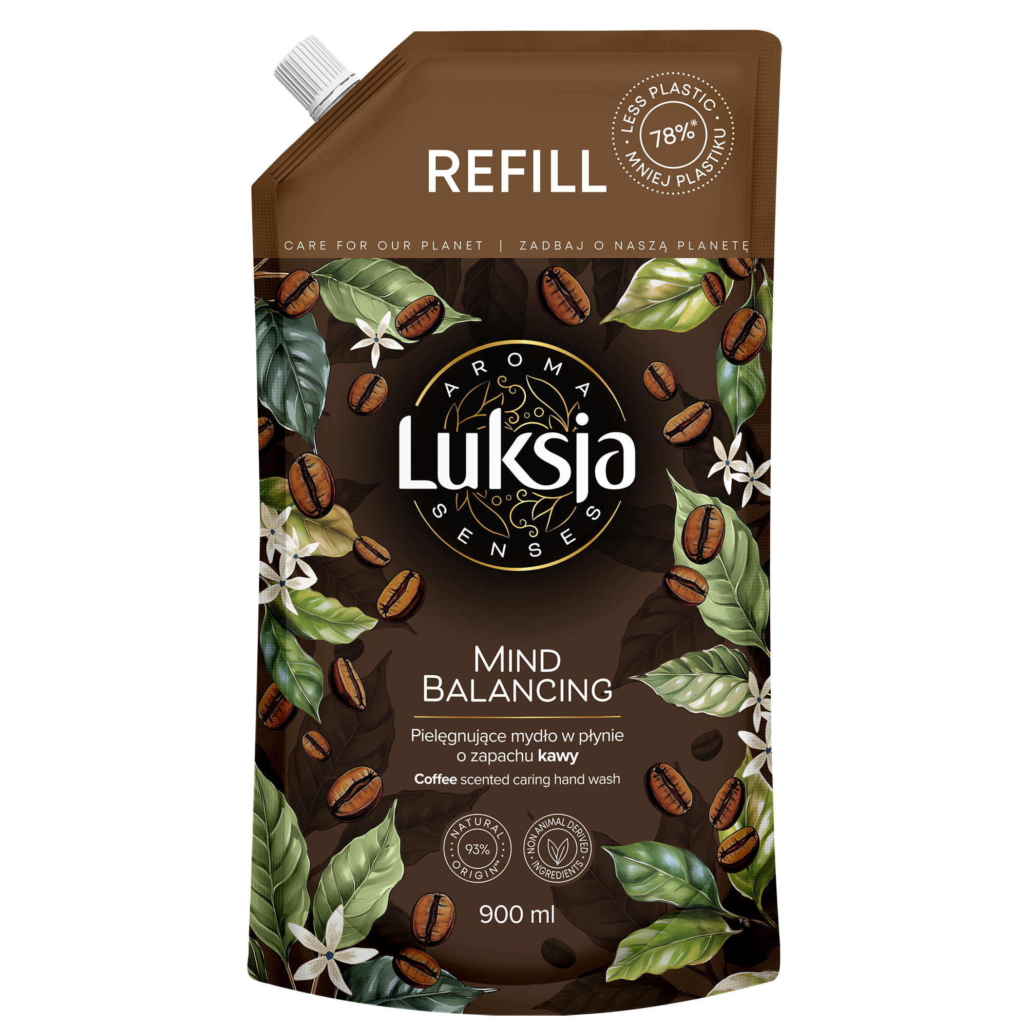 Luksja Aroma Senses Mind Balancing Pielęgnujące Mydło W Płynie O Zapachu Kawy Zapas 900 Ml