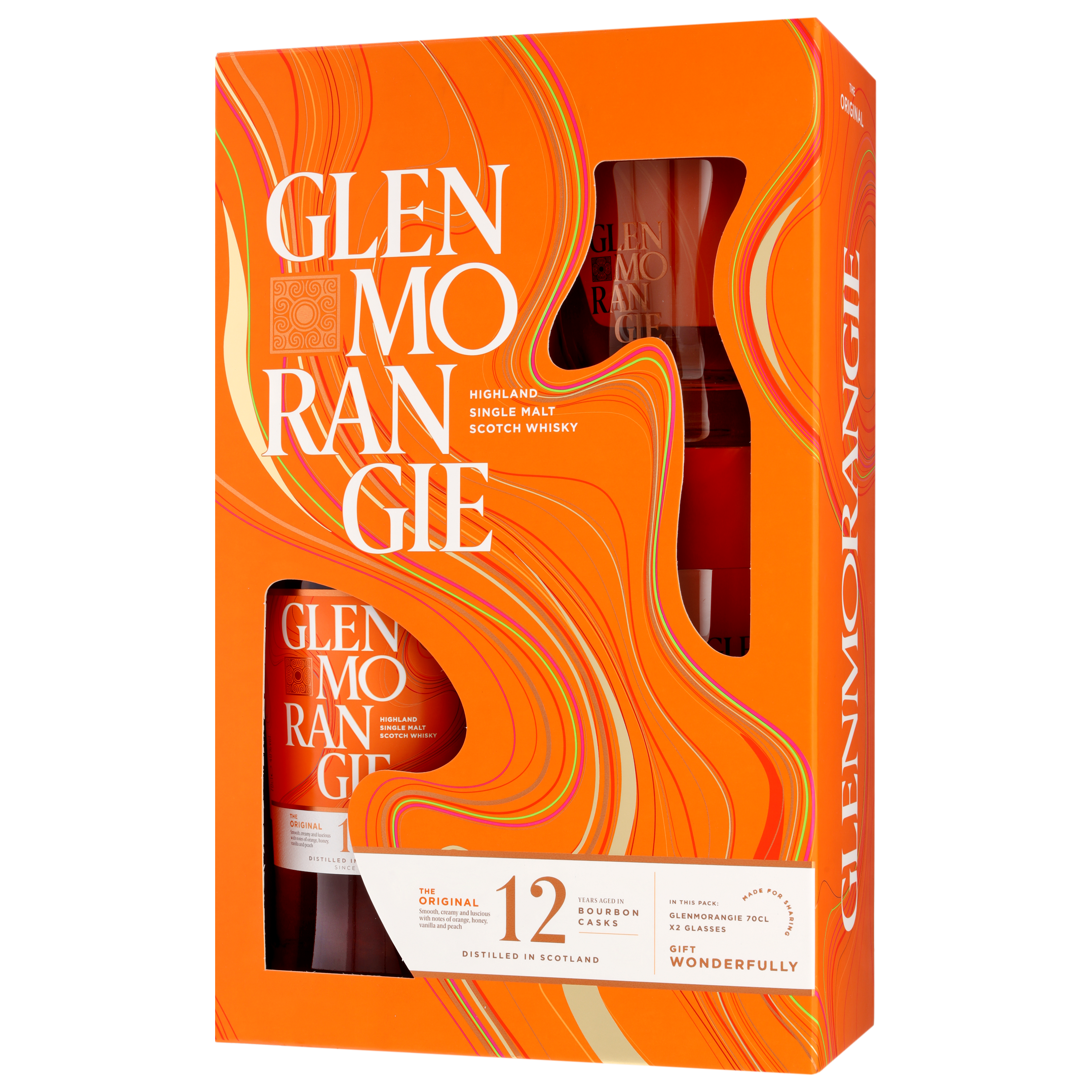 Zestaw Prezentowy Whisky Glenmorangie Original 12 Yo 40% 700 Ml + 2 Szklanki