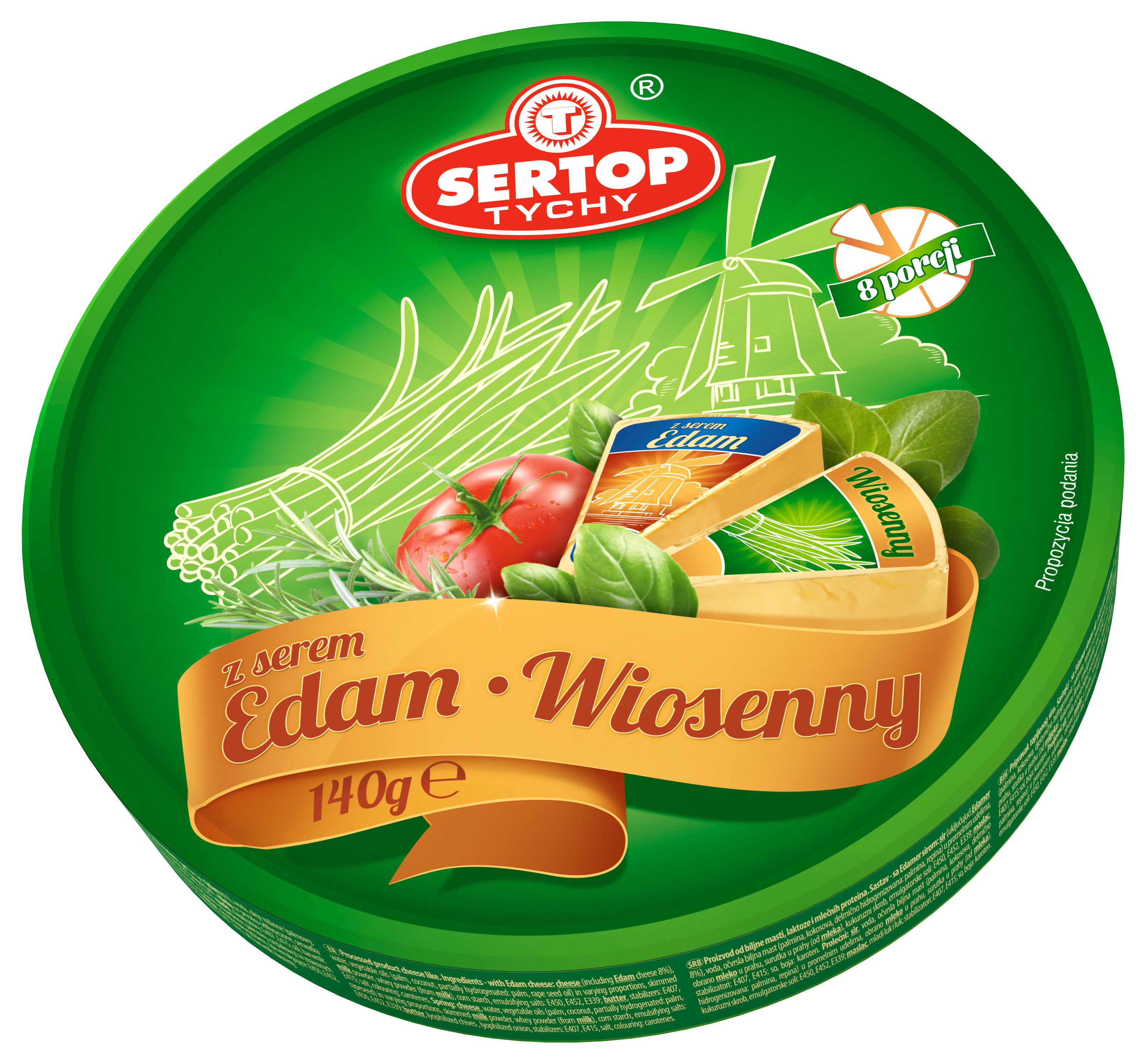 Produkt Seropodobny Topiony Wiosenny/Z Serem Edam 140 G Sertop