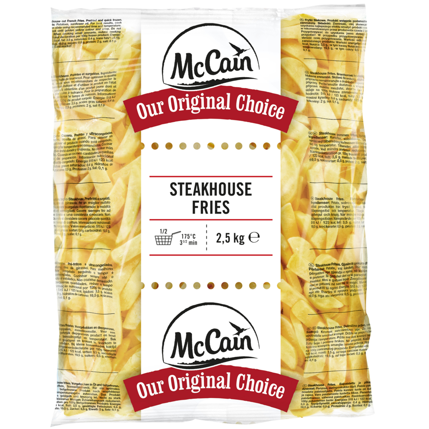 Mccain Steakhouse Frites - Frytka Stekowa 2,5Kg