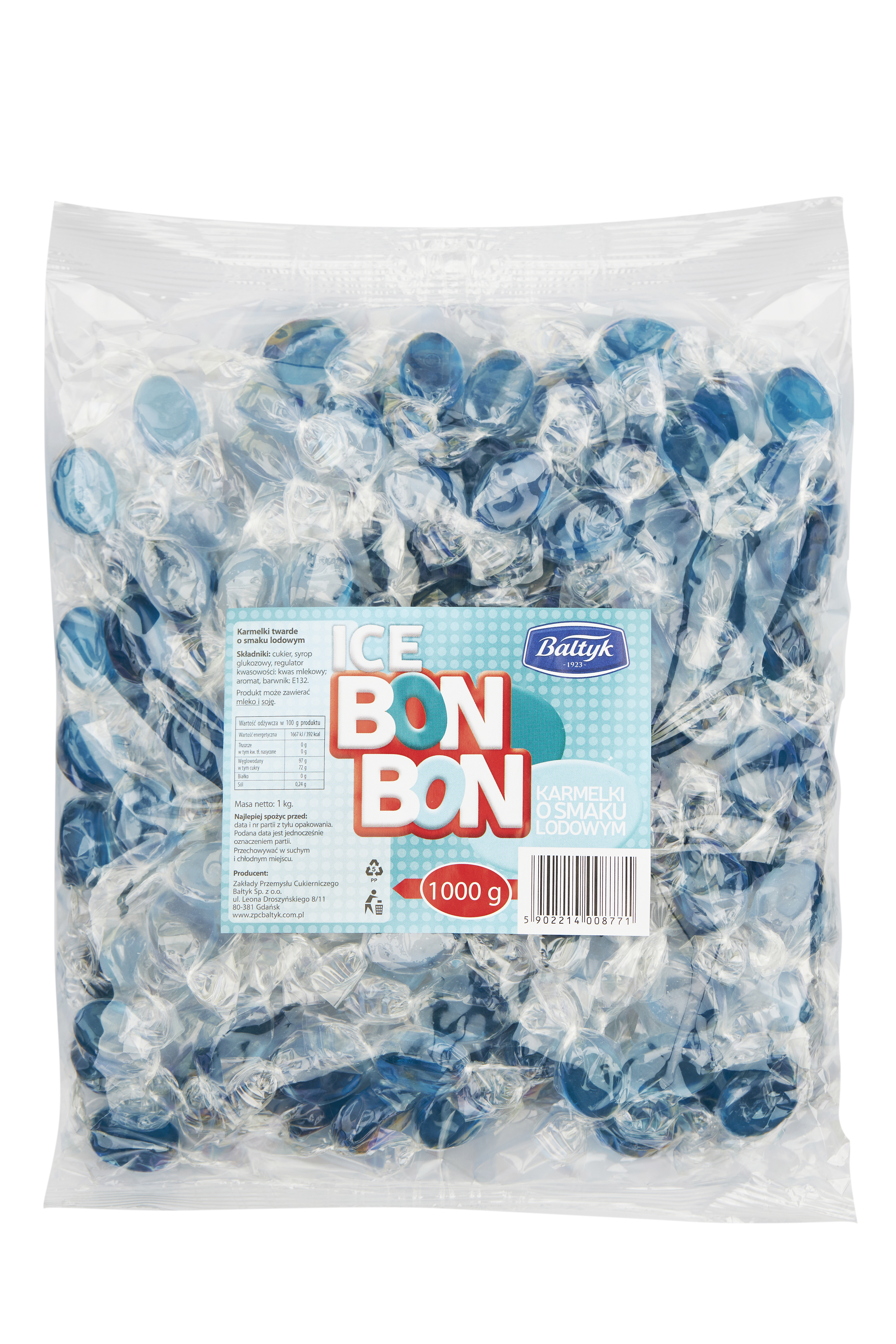 Bałtyk Ice Bon Bon Karmelki O Smaku Lodowym 1000G