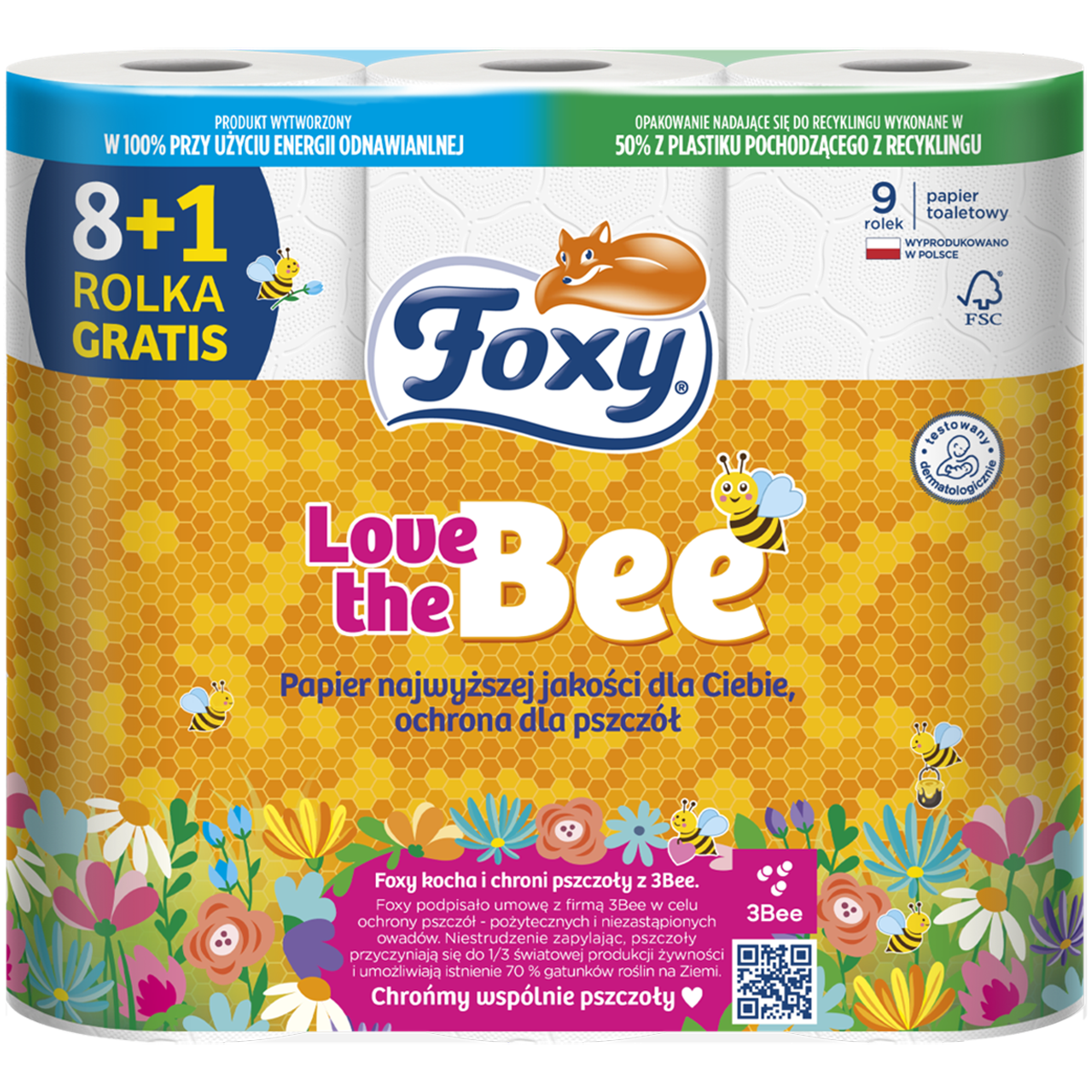 Papier Toaletowy Foxy Love The Bee 8+1