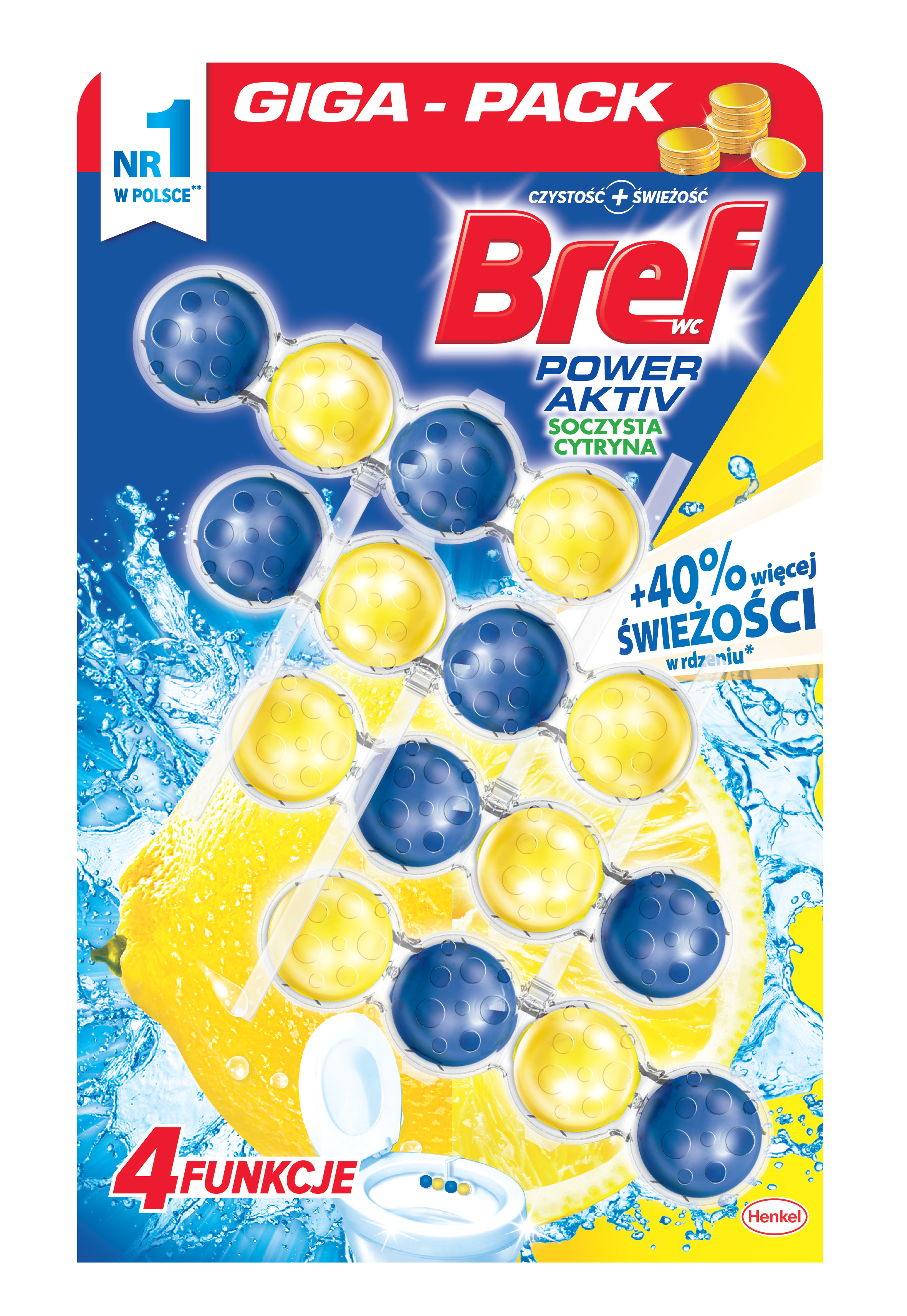 Bref Power Aktiv Soczysta Cytryna 4X50 G