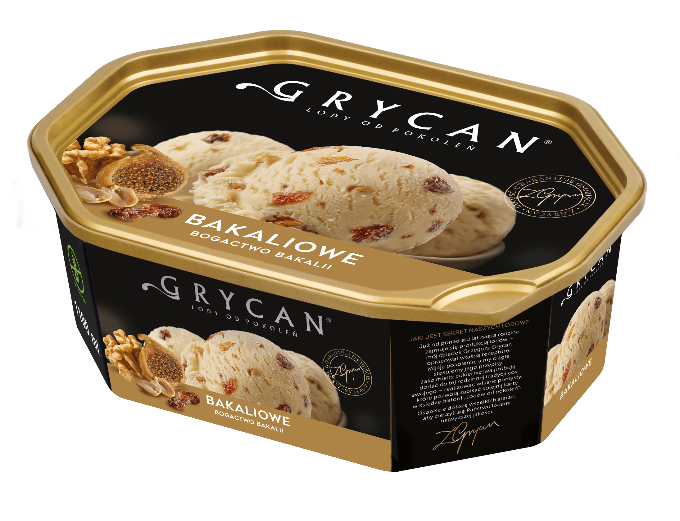 Lody Familijne Bakaliowe Grycan 1100Ml