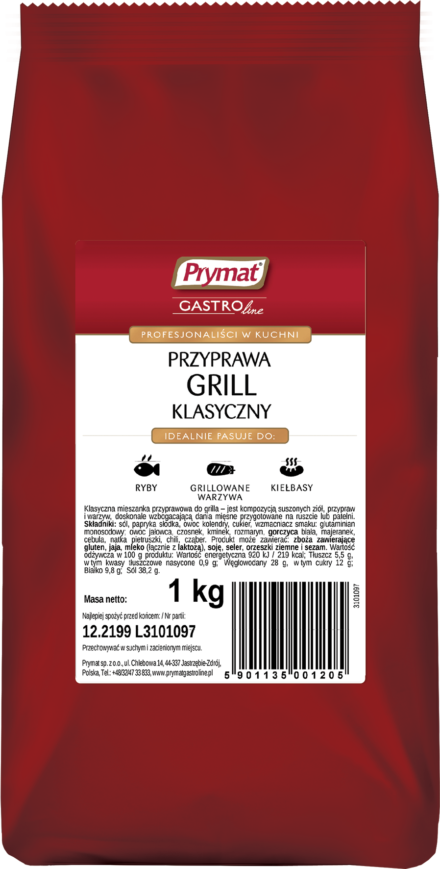 Przyprawa Grill Klasyczny 1 Kg Prymat Gastroline