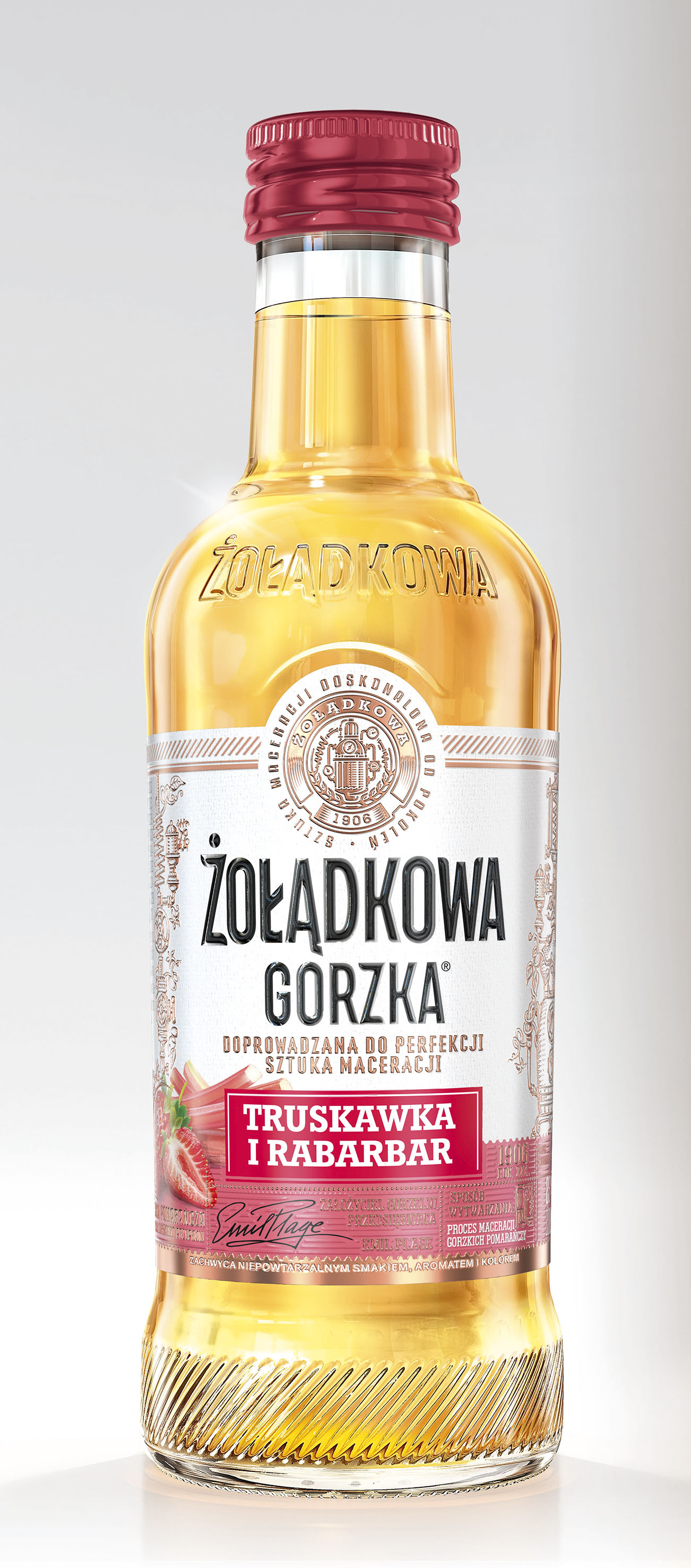 Żołądkowa Gorzka Truskawka Z Rabarbarem 25% 0,2L