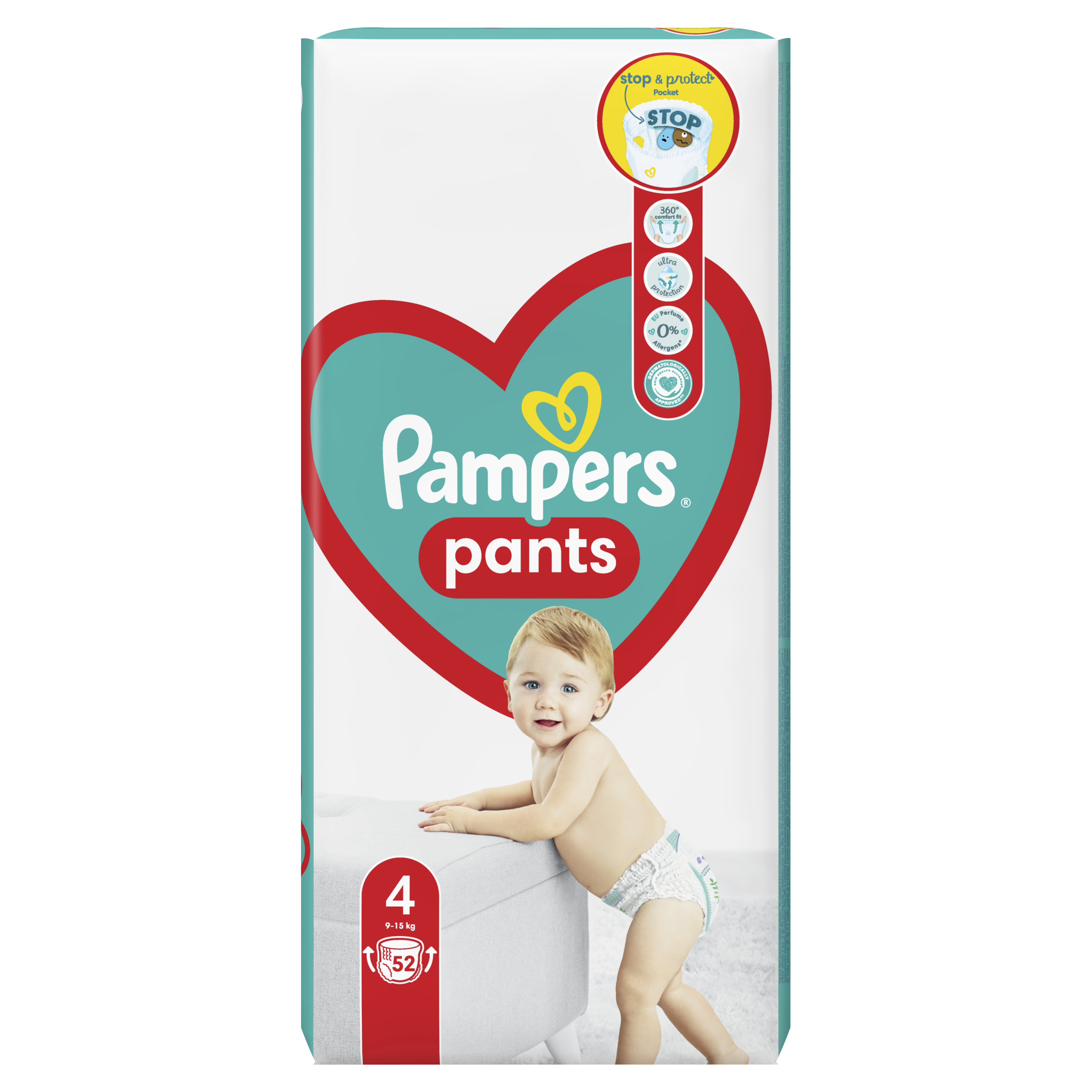 Pampers Pants Pieluchomajtki 4 (9-15 Kg) 52 Szt.