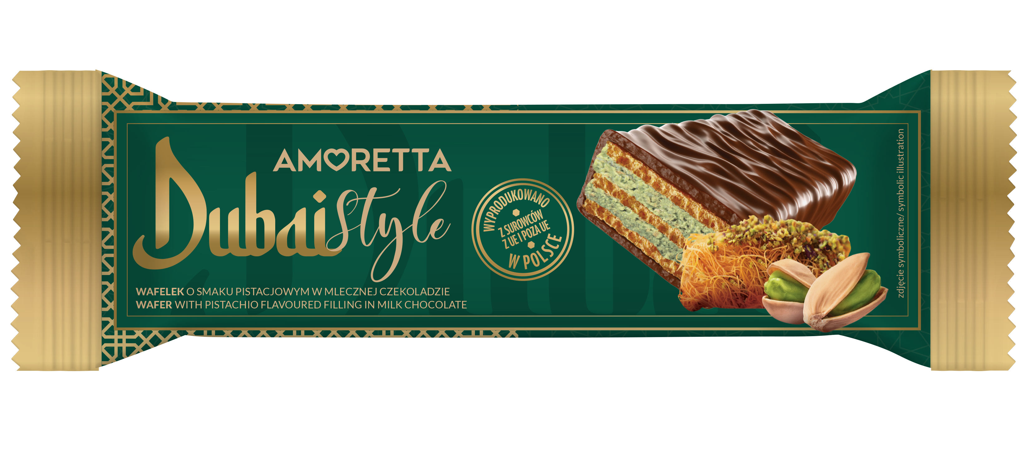 Wafel Dubai Pistacja Mleczny 40G Mieszko