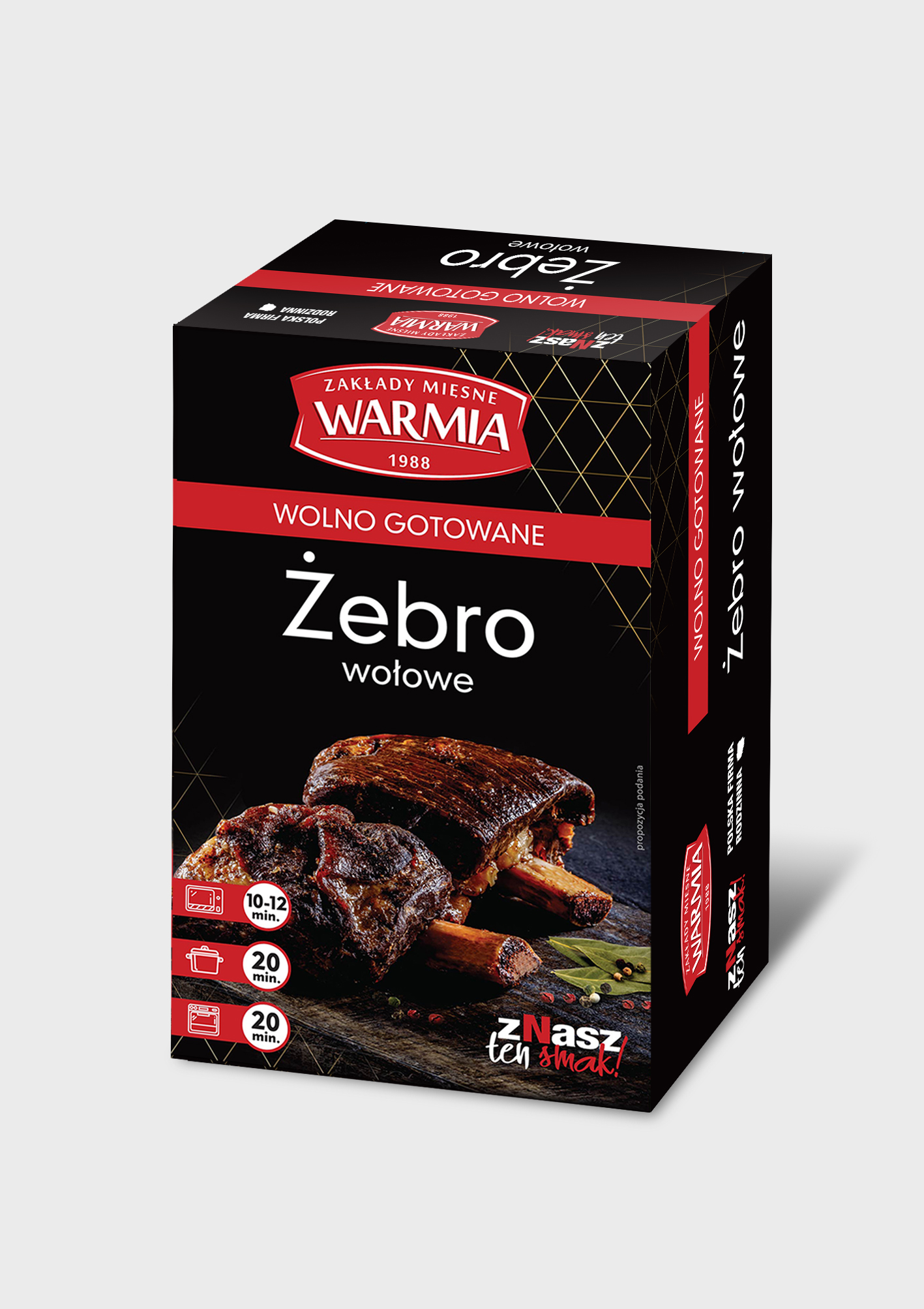 Żebro Wołowe Wolno Gotowane - Produkt Mięsny Wołowy Z Kością Warmia Ok.500G