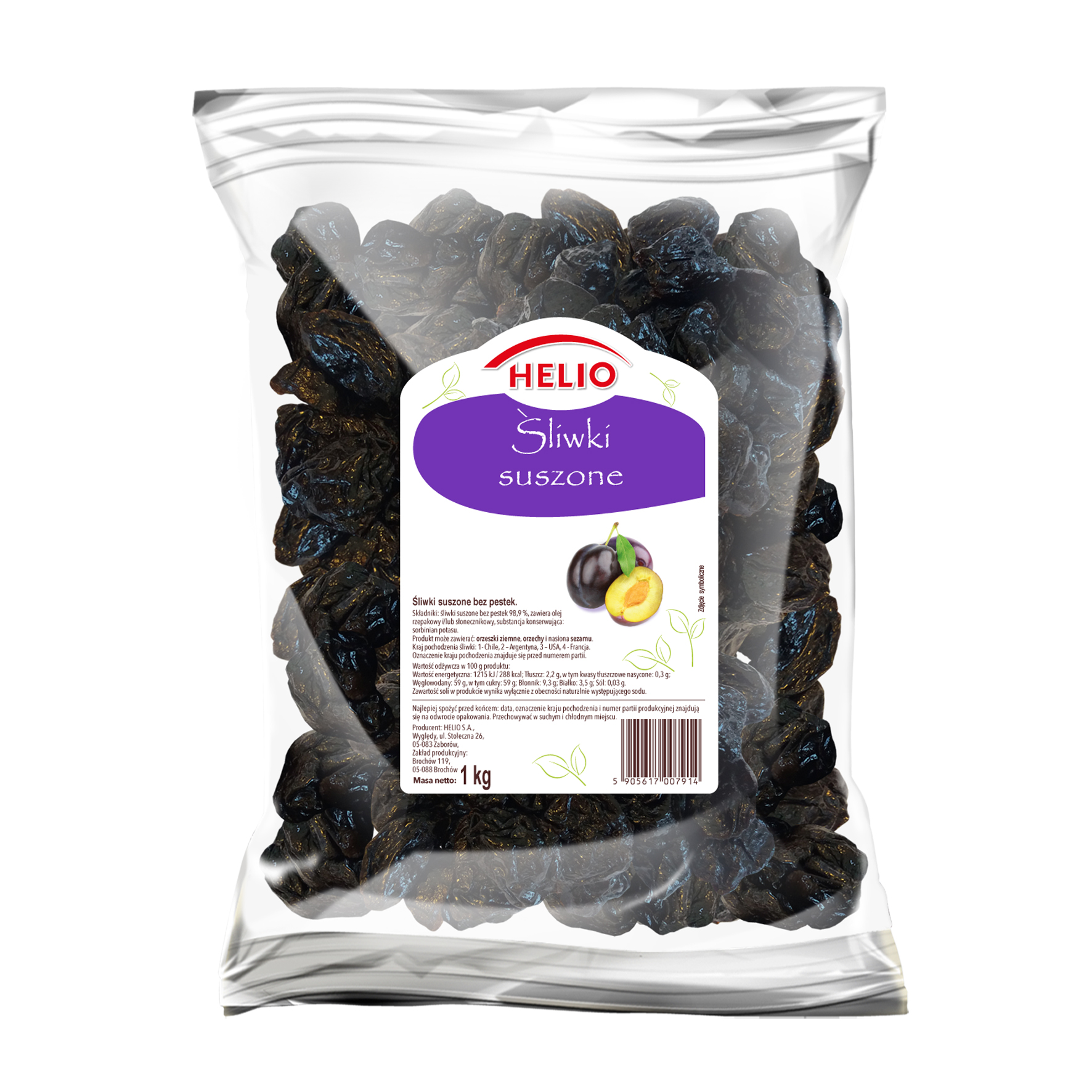 Śliwki Suszone Helio 1000 G