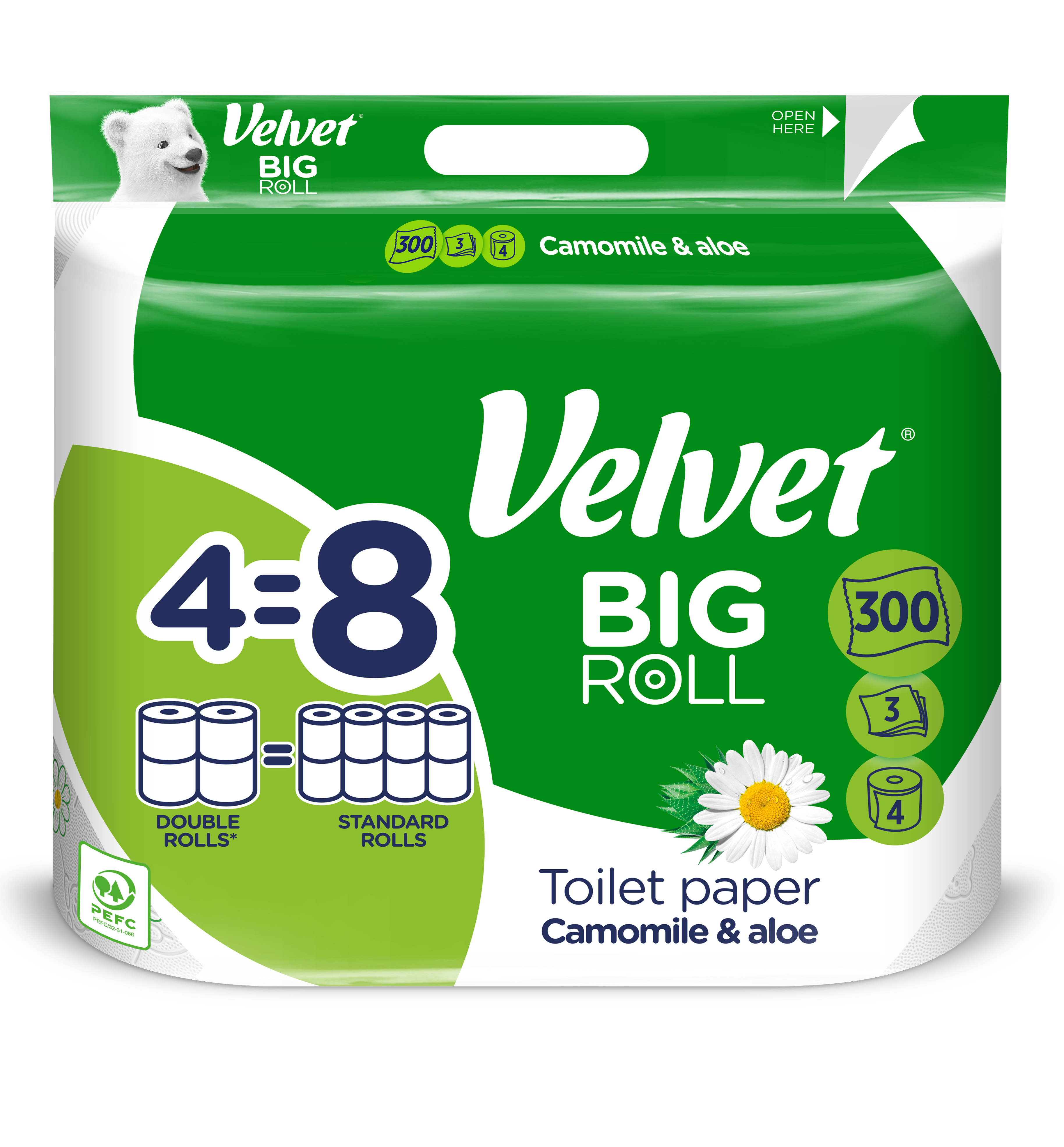 Papier Toaletowy Velvet Big Roll Rumianek I Aloes A'4